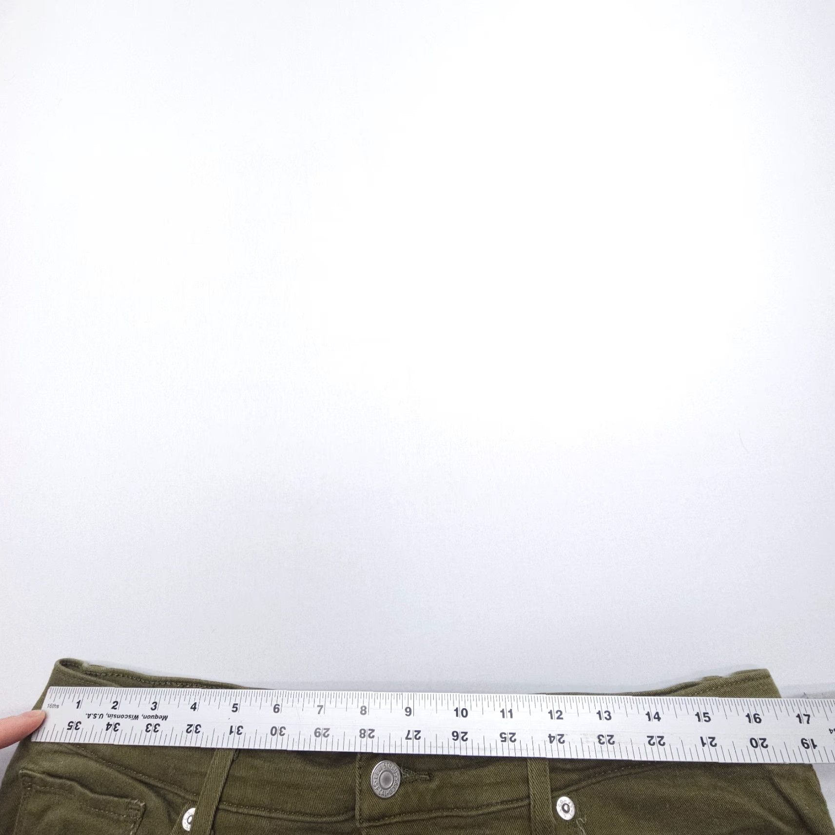 Levi's Levi's 515 Jeans Straight Women's Green Denim Stretch Mid Rise 27 Inseam 12 Regular Size 12 Levi's 500 Series USA Vintage: No Size 34" / US 12 / IT 48 - 6 Thumbnail