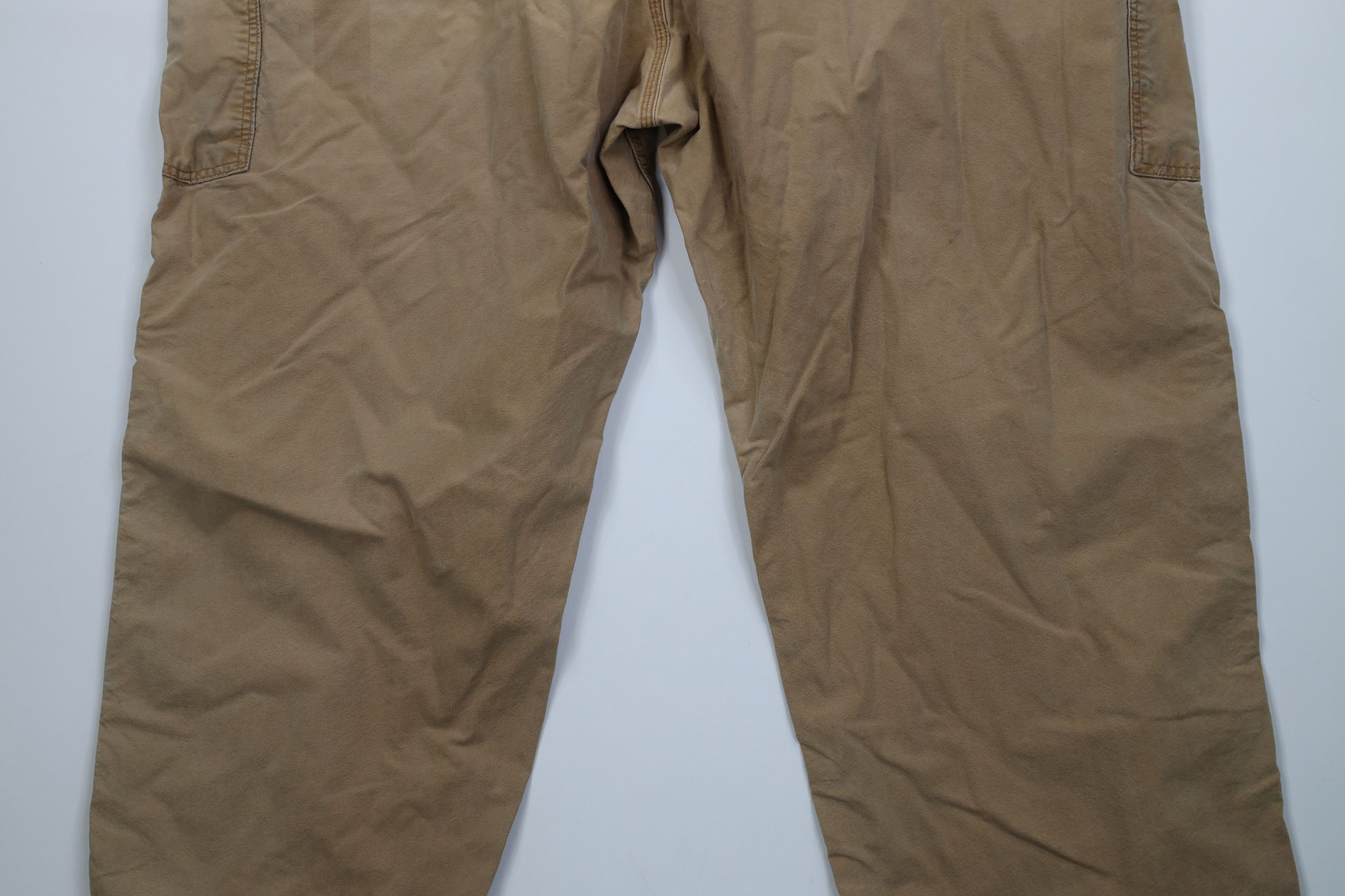 Carhartt Vintage 90s Y2K Carhartt Wide Leg Dungaree Pants Duck Brown Size US 44 / EU 60 - 11 Thumbnail