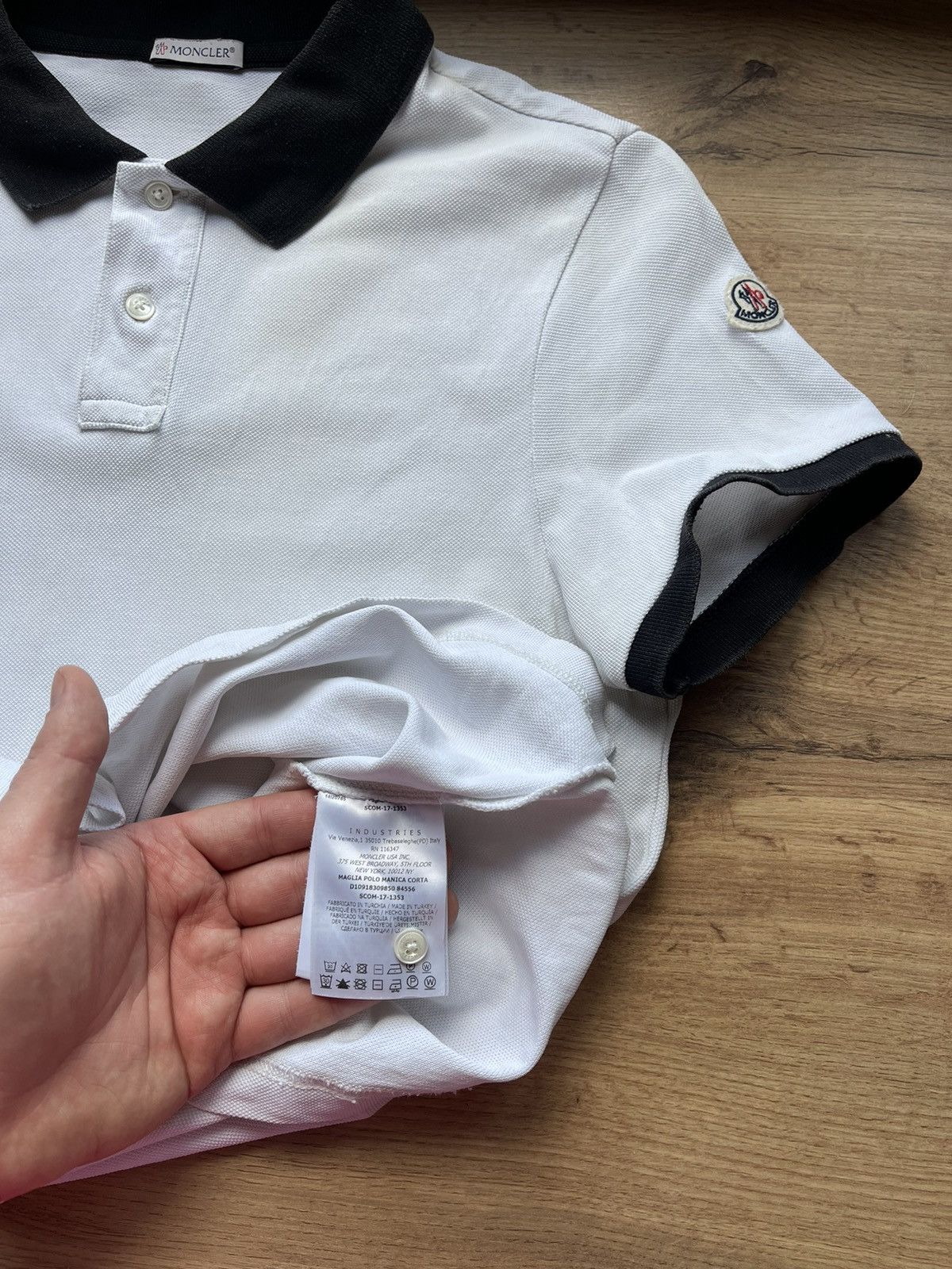 Moncler Moncler maglia polo short sleeve shirt white Size US S / EU 44-46 / 1 - 8 Thumbnail