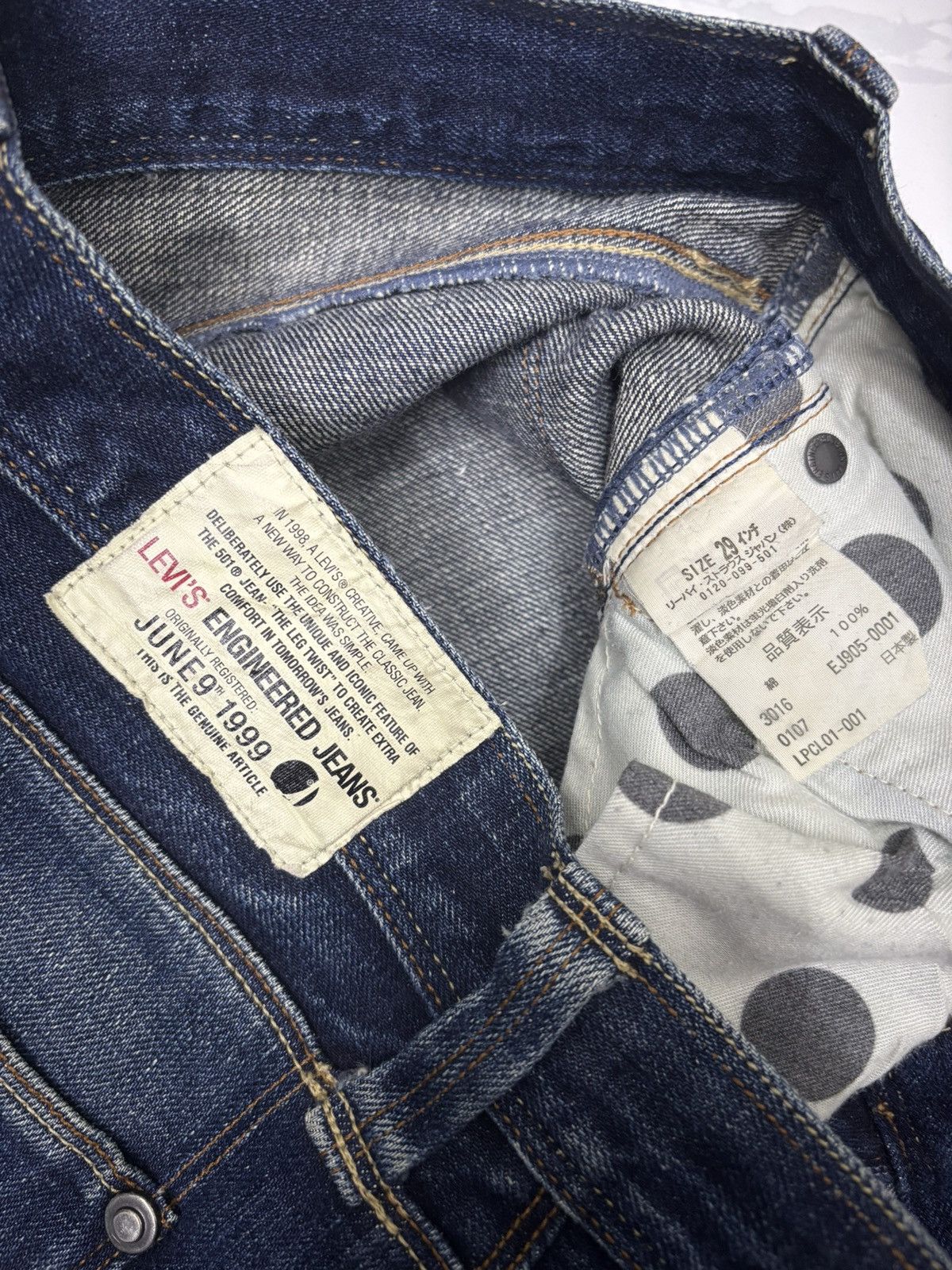 Engineered Garments × Levi's LEVIS ENGINEERED BLUE DISTRESSED DENIM JEANS Size 29" - 11 Thumbnail