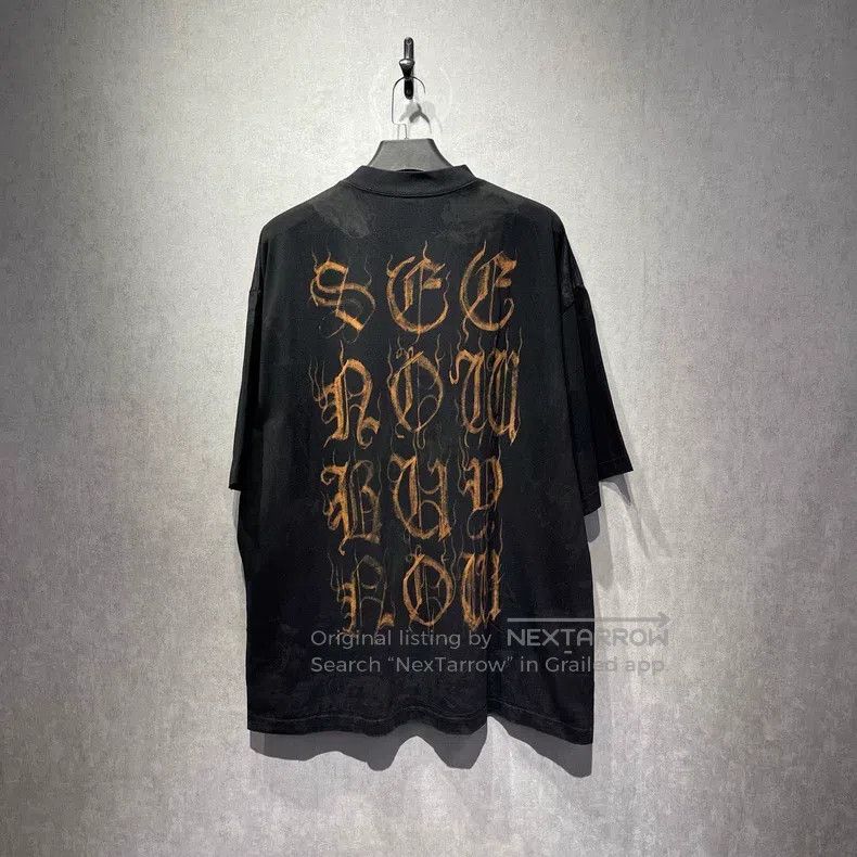 Balenciaga Balenciaga Sanskrit Logo Printed Short Sleeve Size US M / EU 48-50 / 2 - 2 Thumbnail
