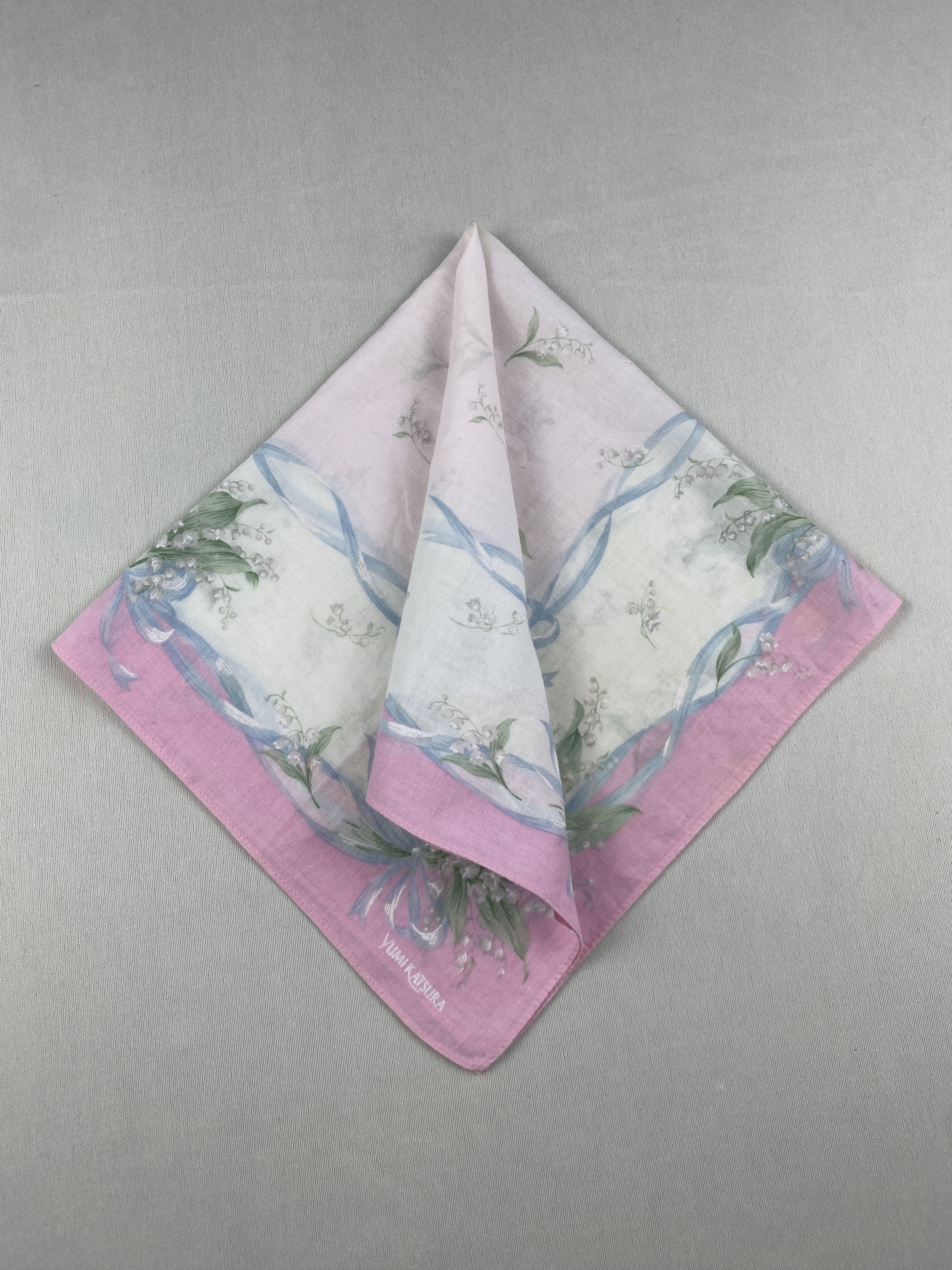 Japanese Brand Vtg Yumi Katsura Handkerchief Pocket Square Bandana HM0031 Size ONE SIZE - 2 Thumbnail