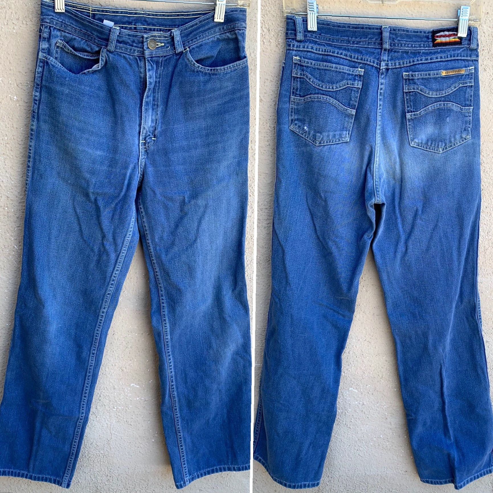 Vintage VINTAGE Zeppelin Jeans 31 X 37 28” Waist 30 1/2” Inseam Denim Blue 1970s 1970s Casual Mens Girls Boys Size 24" / US 00 / IT 34 - 3 Thumbnail