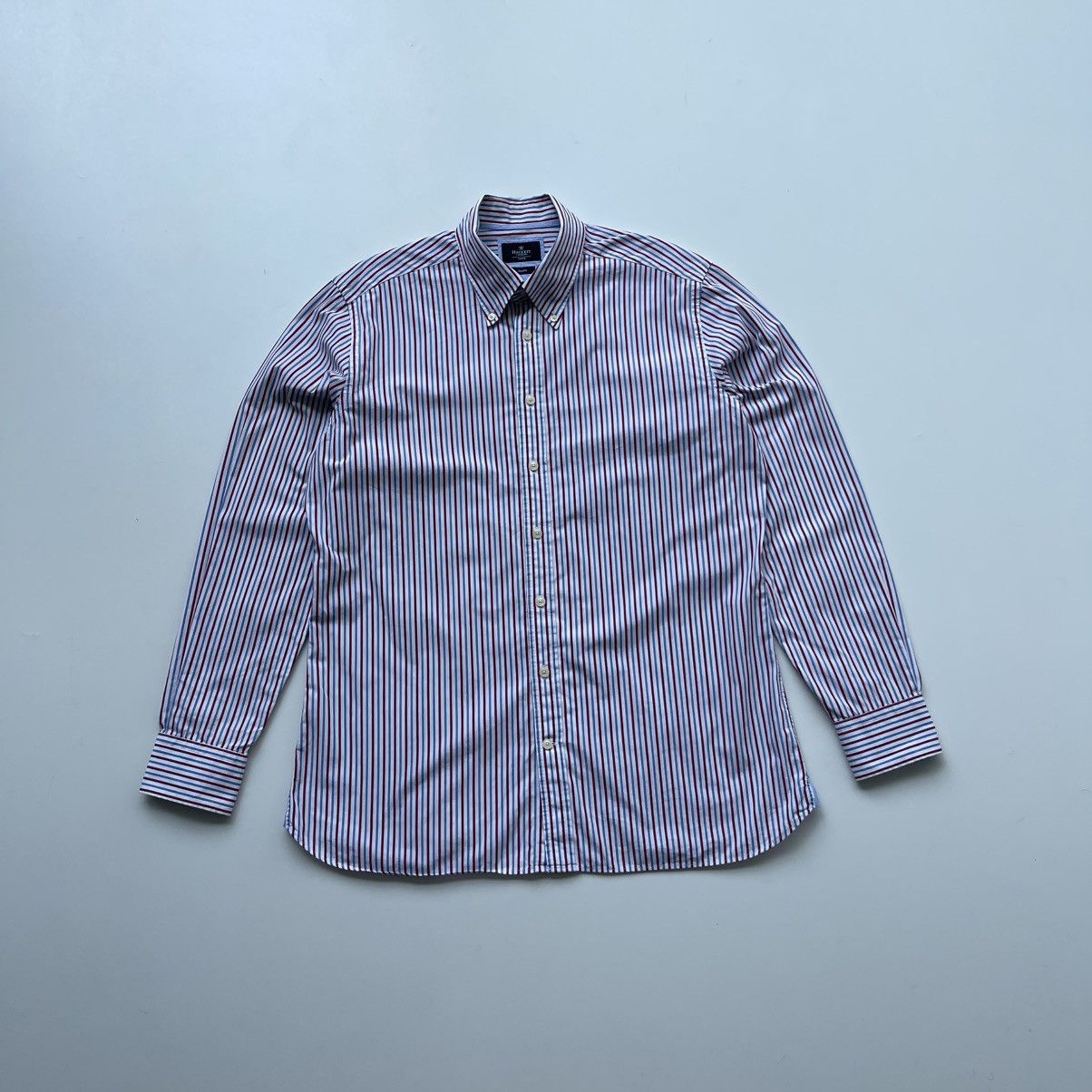 Hackett Hackett London Slim Striped Button Ups Shirt White/Red/Blue Size US L / EU 52-54 / 3 - 1 Thumbnail