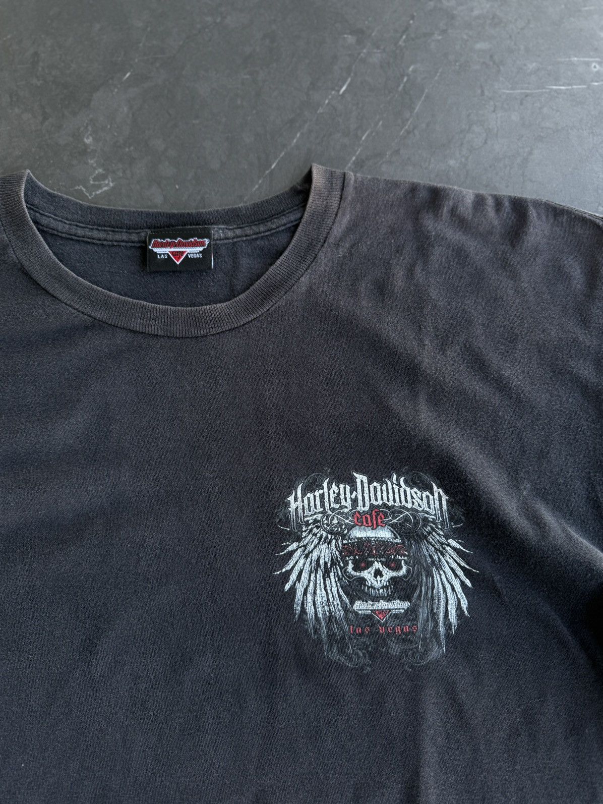 Harley Davidson × Vintage Vintage Harley Davidson Cafe Tee Size US XL / EU 56 / 4 - 2 Thumbnail
