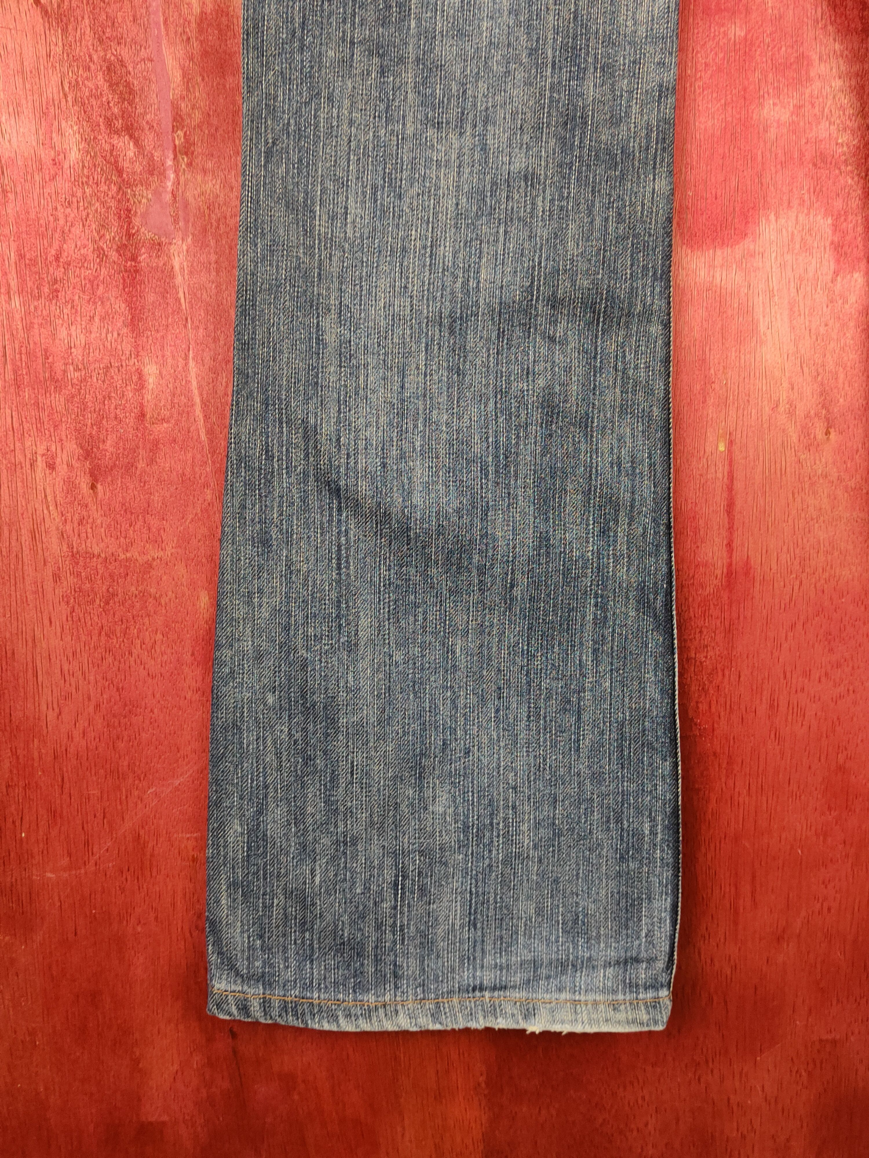 Japanese Brand Sweet Camel Blue Distressed Ripped Jeans #S2208 Size 31" - 9 Thumbnail