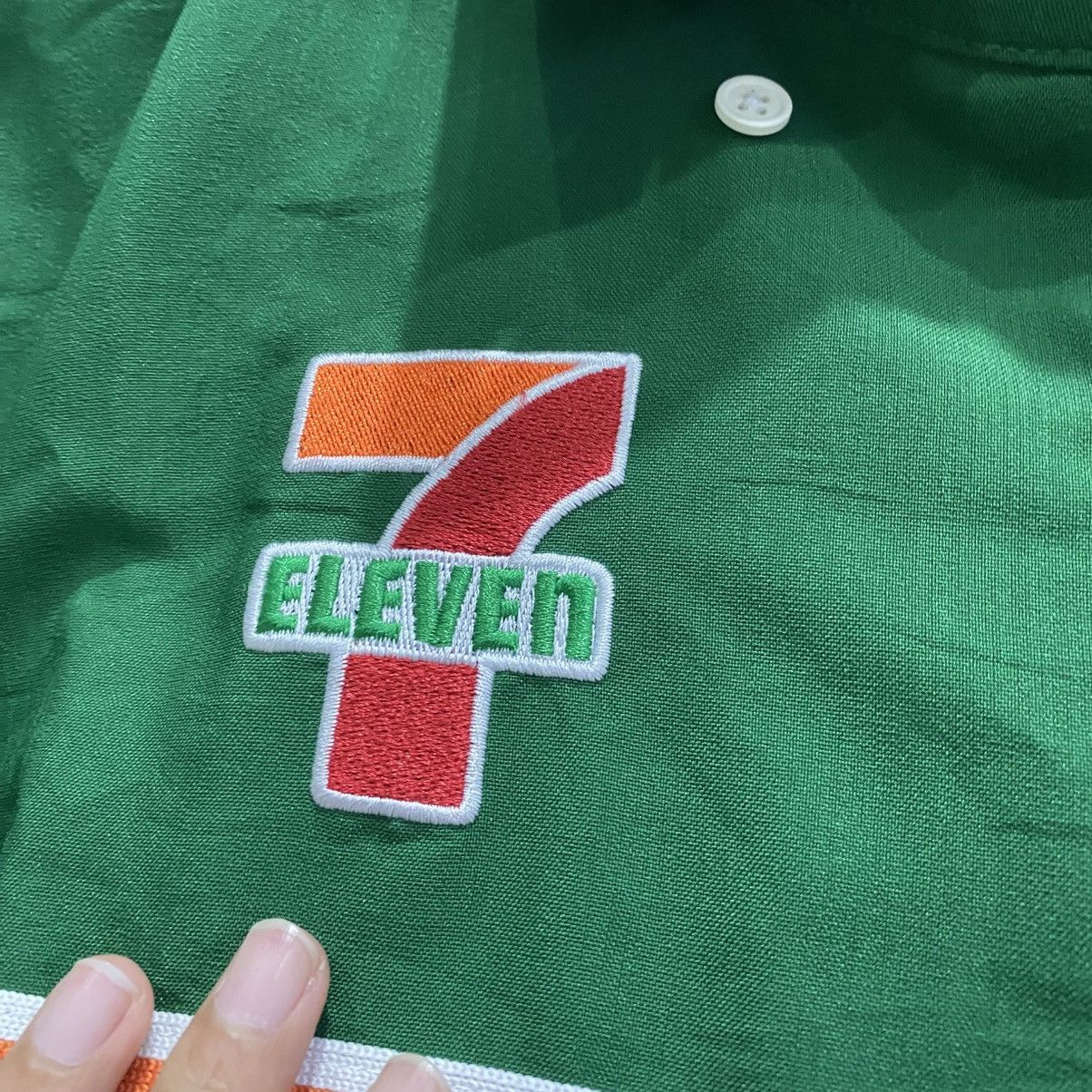 Vintage VINTAGE 90s 7-ELEVEN Japanese Workers Uniform Jacket Zip-Up Size US L / EU 52-54 / 3 - 9 Thumbnail