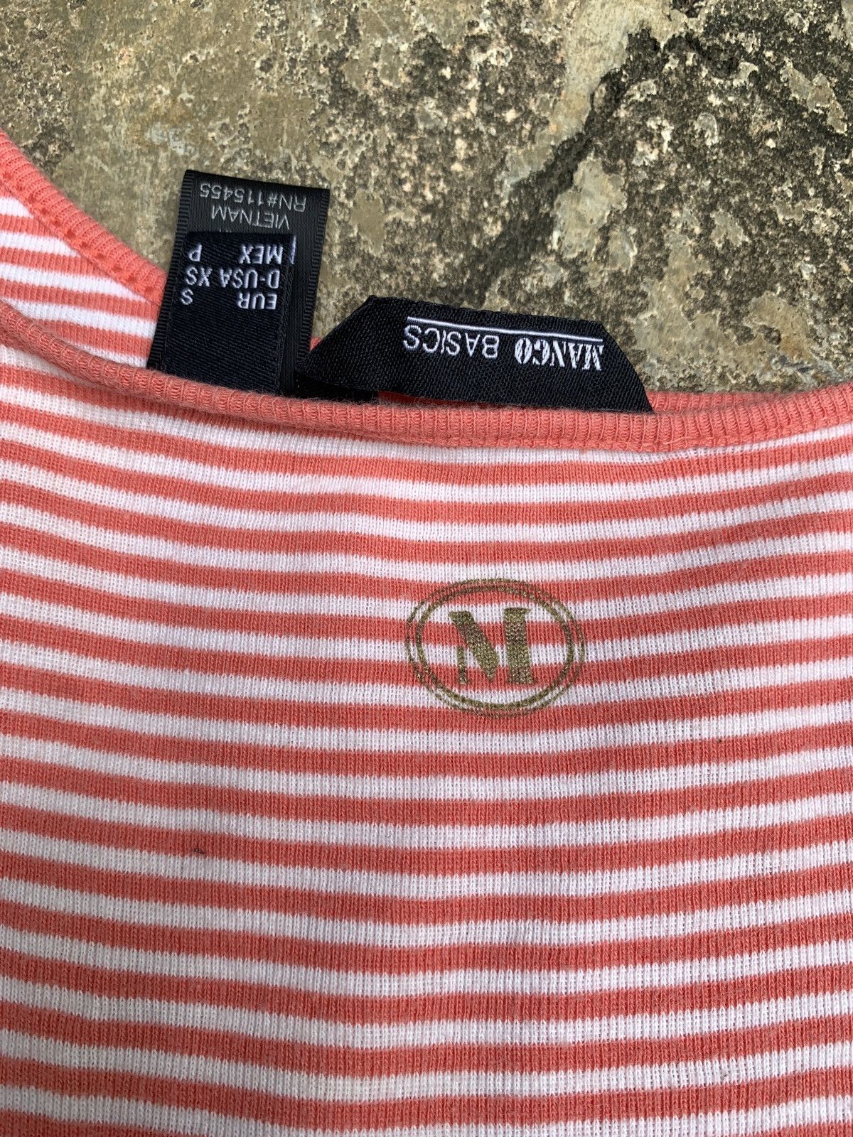Mango y2k Mango MNG Pink Stripes Low Cotton Tank Top Size S / US 4 / IT 40 - 5 Thumbnail