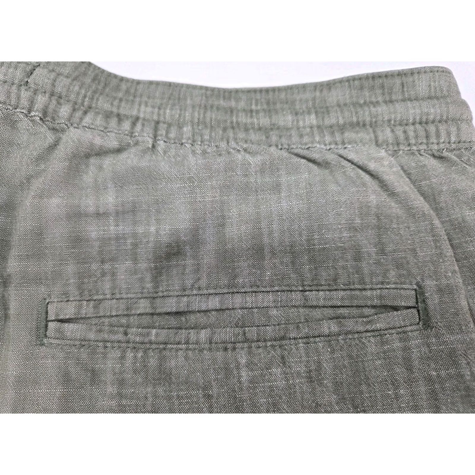 Banana Republic Banana Republic Mens Chino Cotton Casual Shorts Size 33 Green Solid Flat Front Elastic Drawstring 8in Inseam Reg Men Size US 33 - 5 Thumbnail