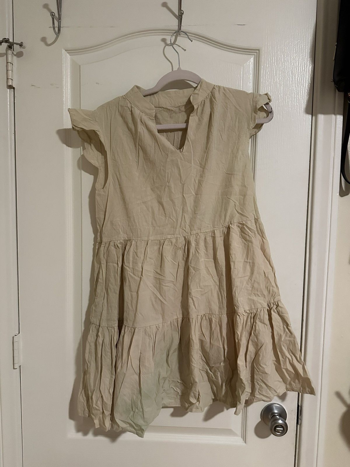 Other Ruffle cream mini dress Size S / US 4 / IT 40 - 1 Thumbnail