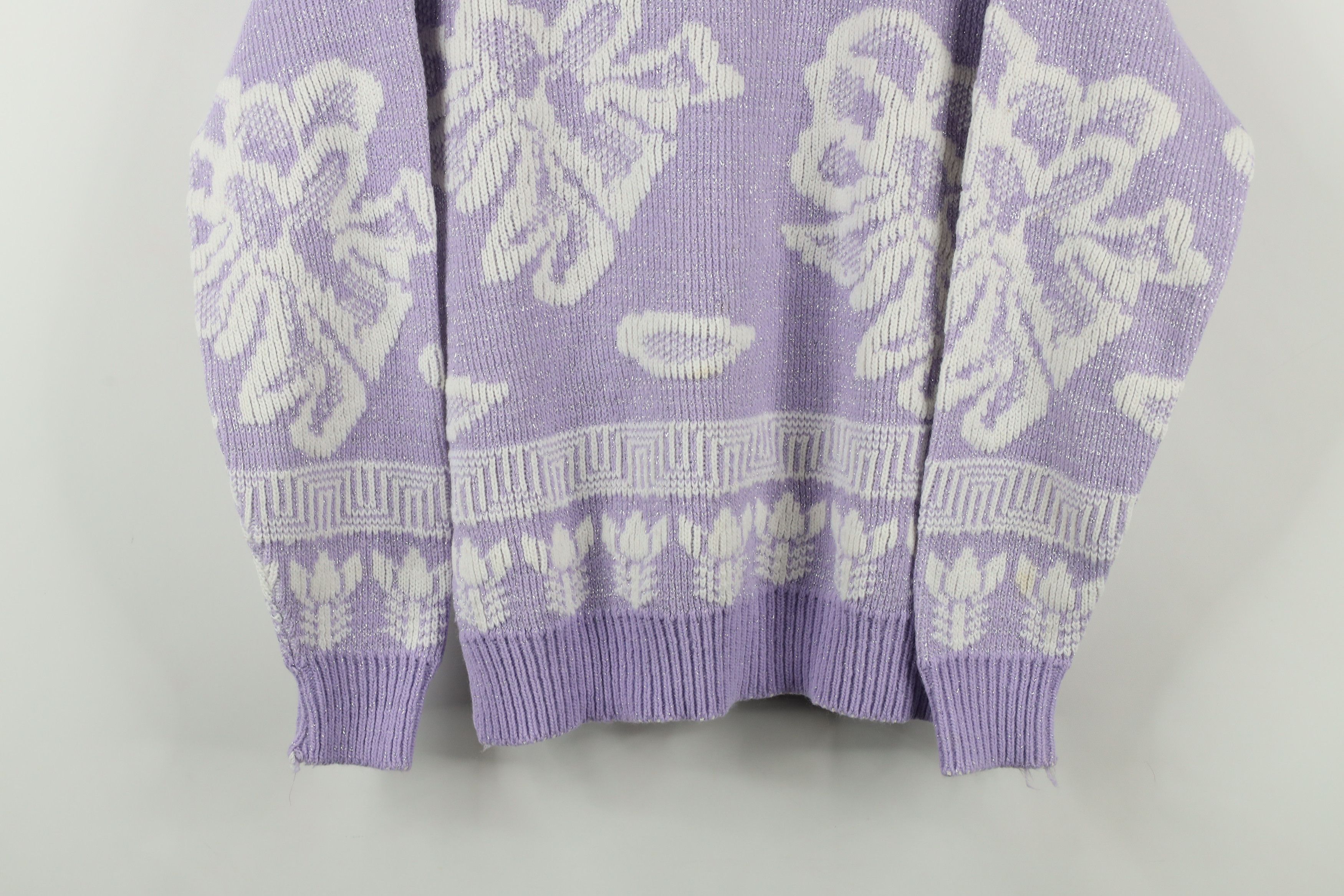 Vintage Vintage 80s 90s Fairy Kei Kawaii Flower Knit Sweater USA Size L / US 10 / IT 46 - 3 Thumbnail