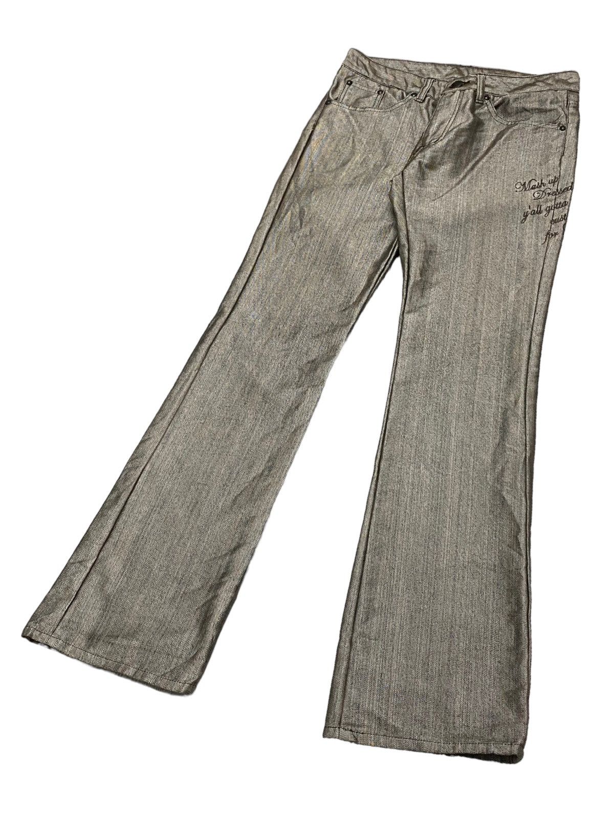 If Six Was Nine × Japanese Brand × Le Grande Bleu (L.G.B.) Flare Custom Culture Jean Unique Colour Retro Punk 90s Scene Size US 29 - 3 Thumbnail