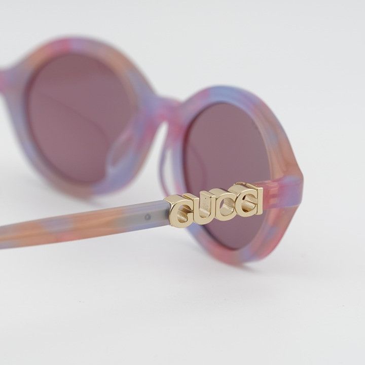 Gucci Gucci GG2153S 005 Women Sunglasses Pink Havana Oval Frame Size ONE SIZE - 3 Thumbnail