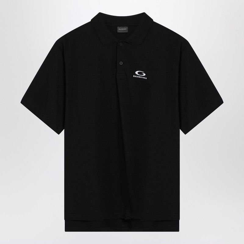Balenciaga Balenciaga Black Laurel Classic Regular Polo Shirt Size US XL / EU 56 / 4 - 1 Thumbnail
