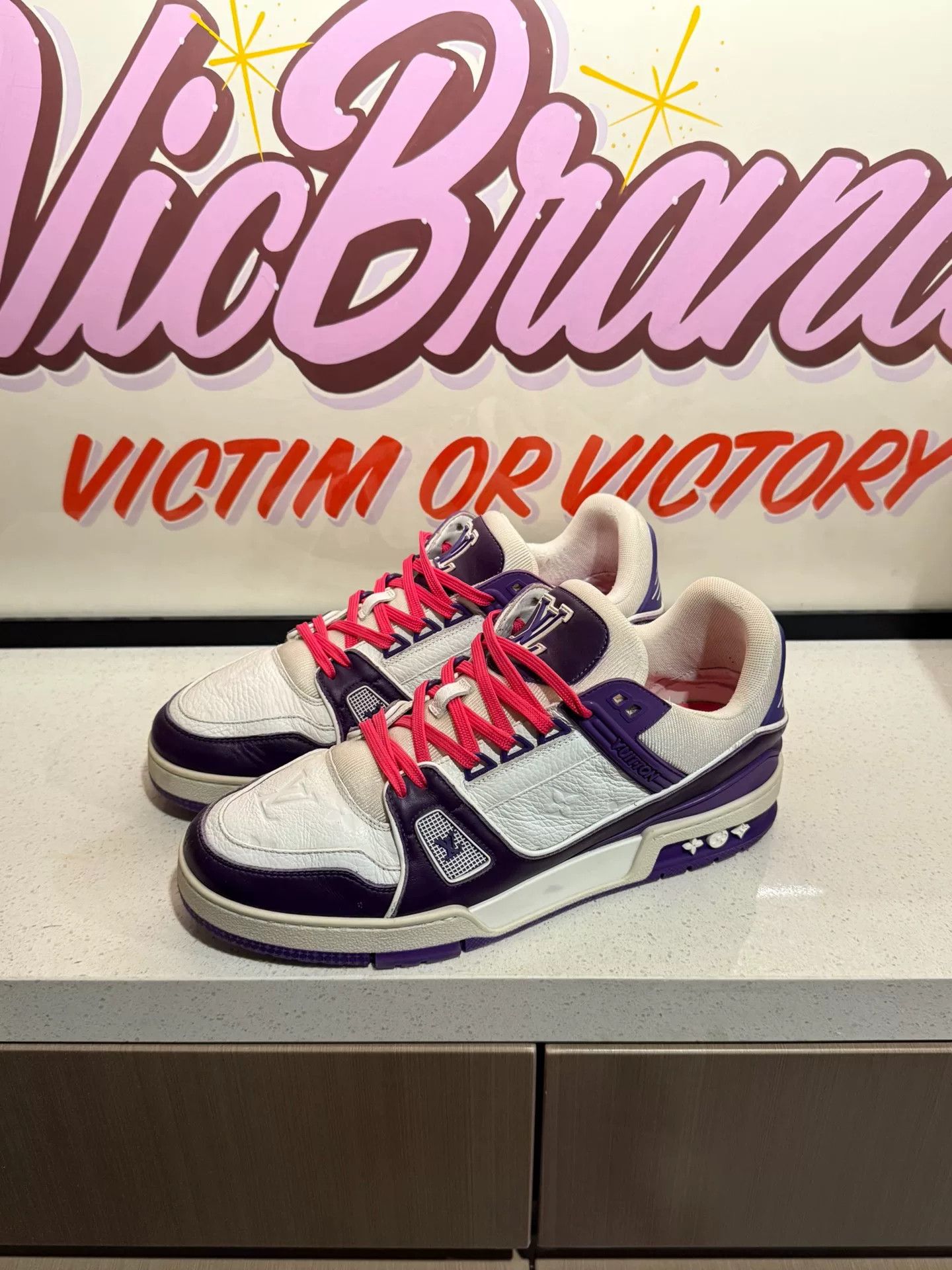 Louis Vuitton LOUIS VUITTON Basketball Style Trainers Size US 9 / EU 42 - 1 Thumbnail