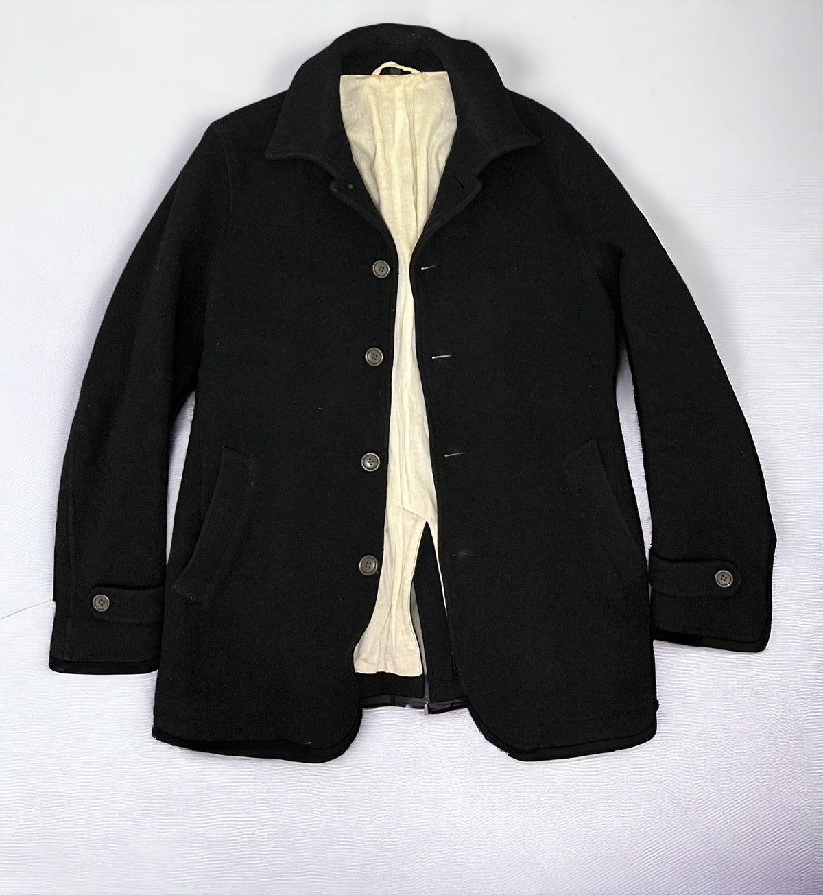 image of Muji x Paul Harnden Shoemakers Artisanal Coat Collar-Detail in Black, Men's (Size Medium)