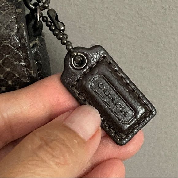 Coach Vintage Coach Gray Kristin Snakeskin Leather Crossbody Bag Size ONE SIZE - 5 Thumbnail