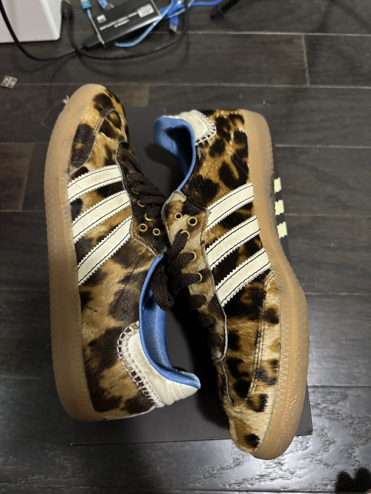 Adidas Wales Bonner USED Adidas Wales Bonner Samba Leopard Sneaker USM 9 Grailed