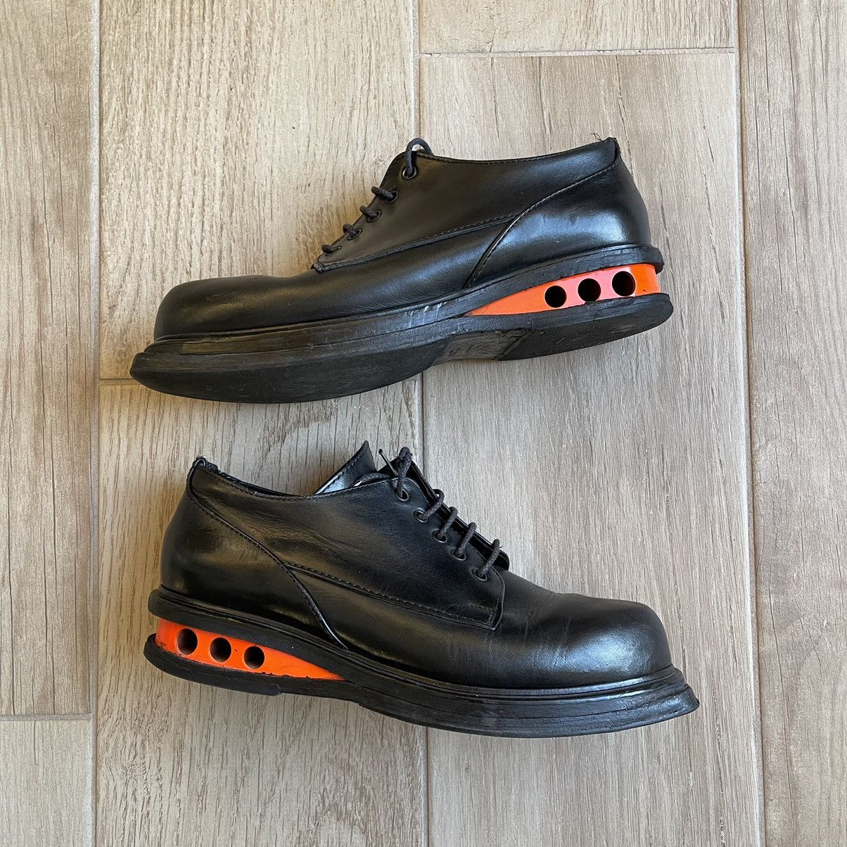 Dirk Bikkembergs SS1997 'Easy Rider' Leather Derby Lace Boots Size US 10.5 / EU 43-44 - 2 Thumbnail
