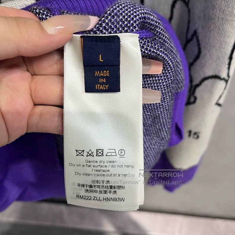Louis Vuitton Louis Vuitton Purple Stick Figure Logo Jacquard Cartoon Cr Size US L / EU 52-54 / 3 - 4 Thumbnail