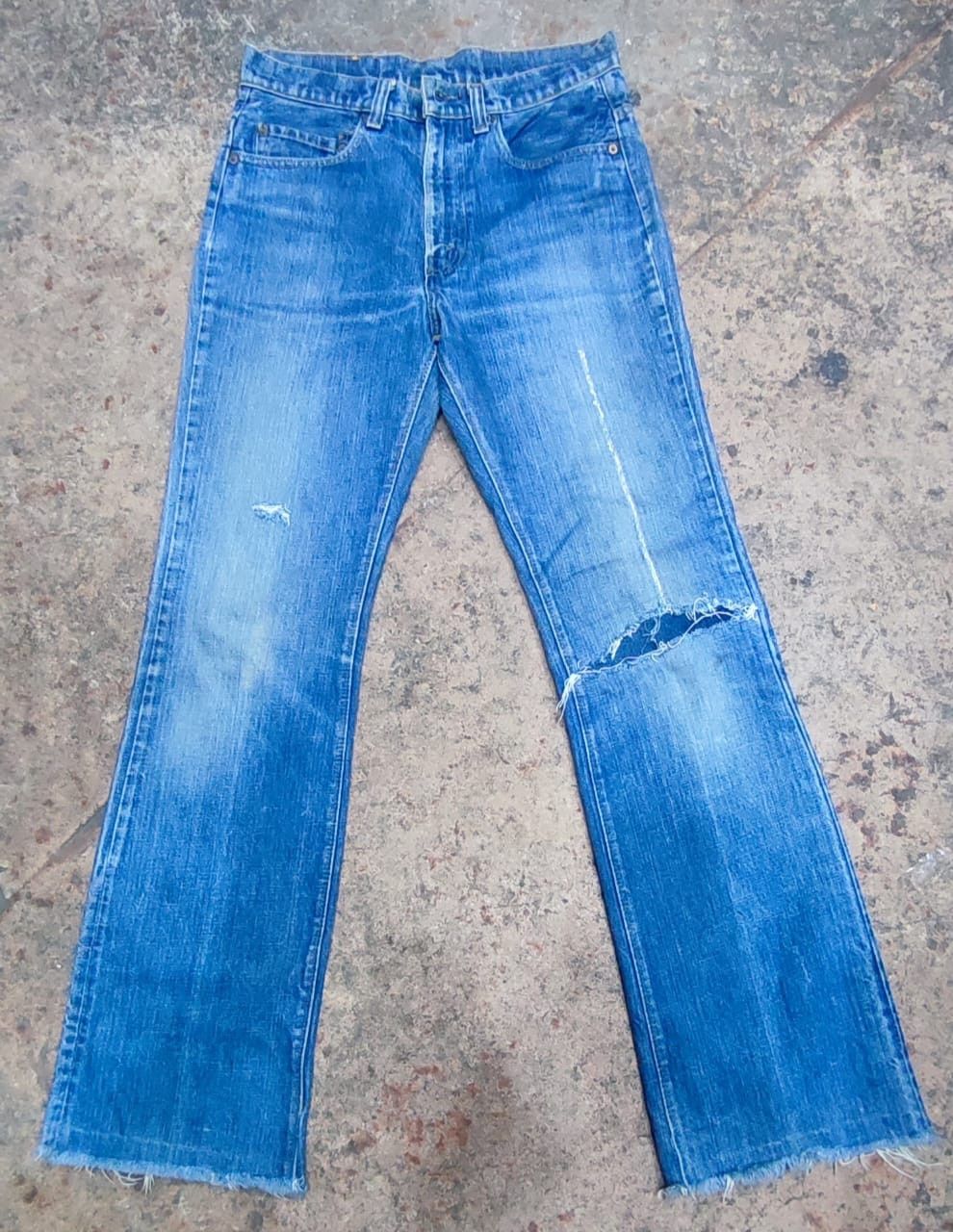 Levi's Vintage Clothing DISTRESSED LEVIS 517 BOOTCUT NO'8 Size US 31 - 1 Thumbnail