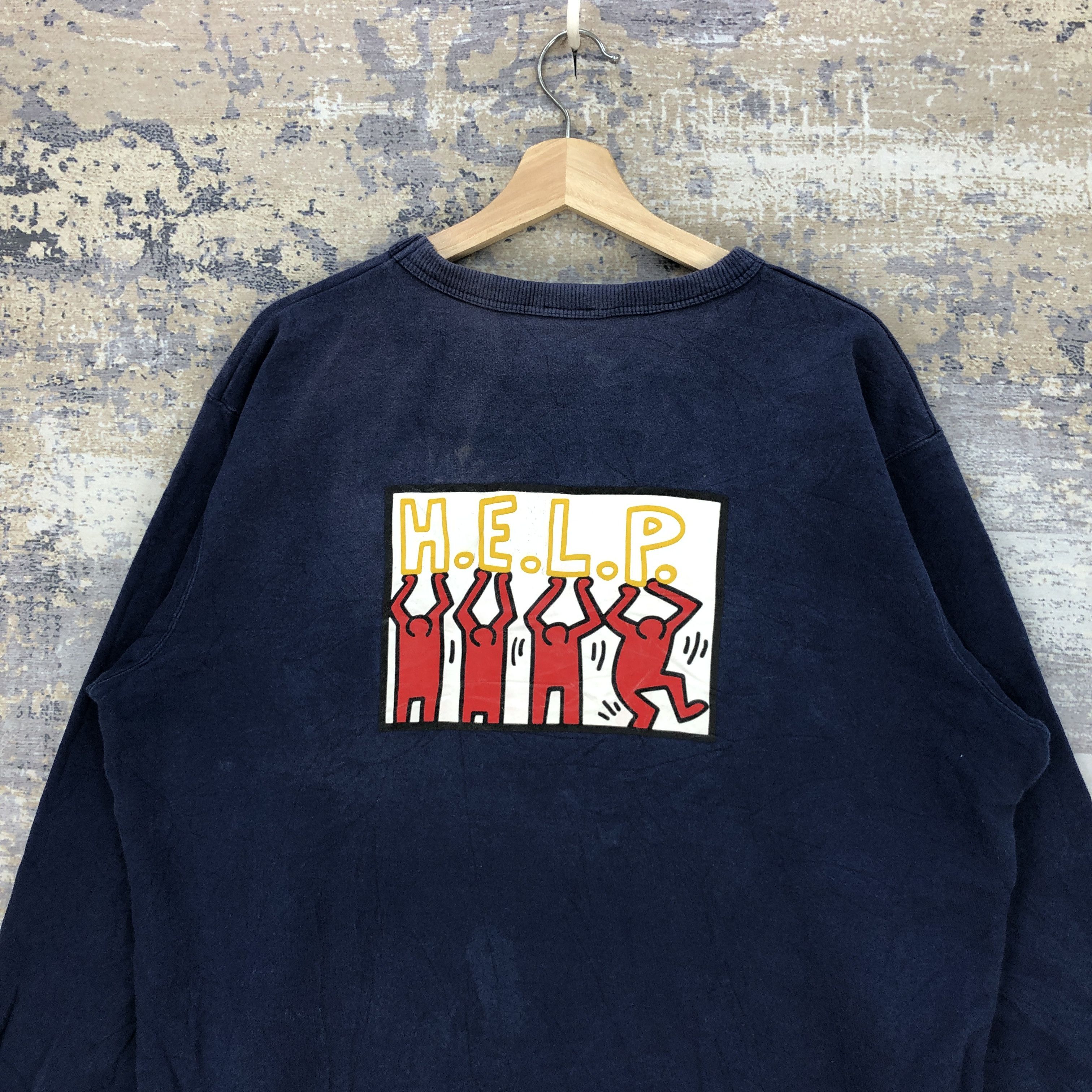 Vintage 90s Keith Haring Sweater Fuck Pop Arts Sweatshirt
