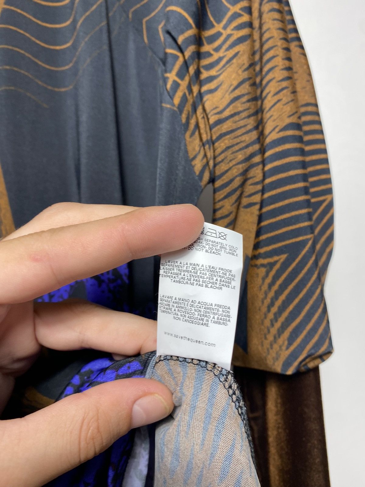 Other Save The Queen Asymmetric Velvet/Viscose Blouses Tunic Size XL / US 12-14 / IT 48-50 - 14 Thumbnail