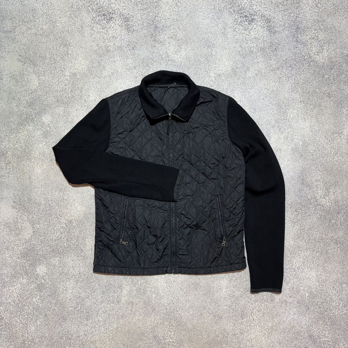 Prada Prada Nylon Jacket Quilted Knit Switching Wool 52 Black Size US XL / EU 56 / 4 - 6 Thumbnail
