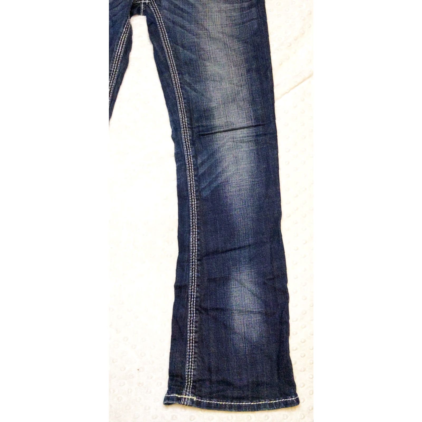 Denime Rock & Roll Cowgirl Jeans Women 29x32 Dark Wash Mid Rise Bootcut Denim Size 29" - 2 Thumbnail