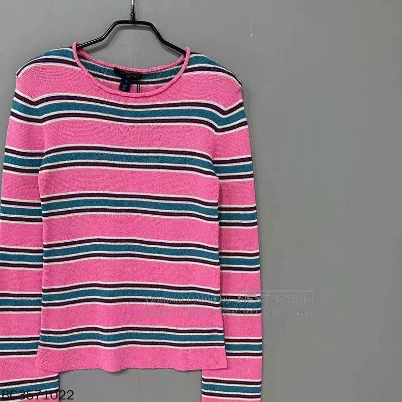 Louis Vuitton Pink Striped Round Neck Knit Top. Size US S / EU 44-46 / 1 - 3 Thumbnail