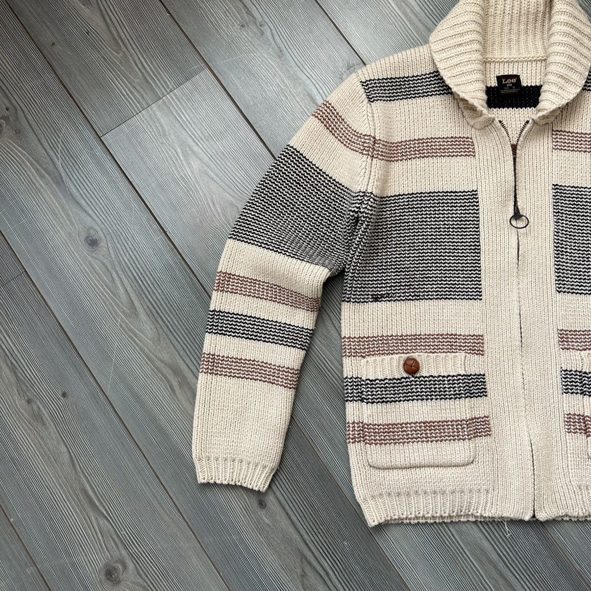 Lee Lee 101 Shawl Neck Knit Wool Cardigan M Size US M / EU 48-50 / 2 - 9 Thumbnail