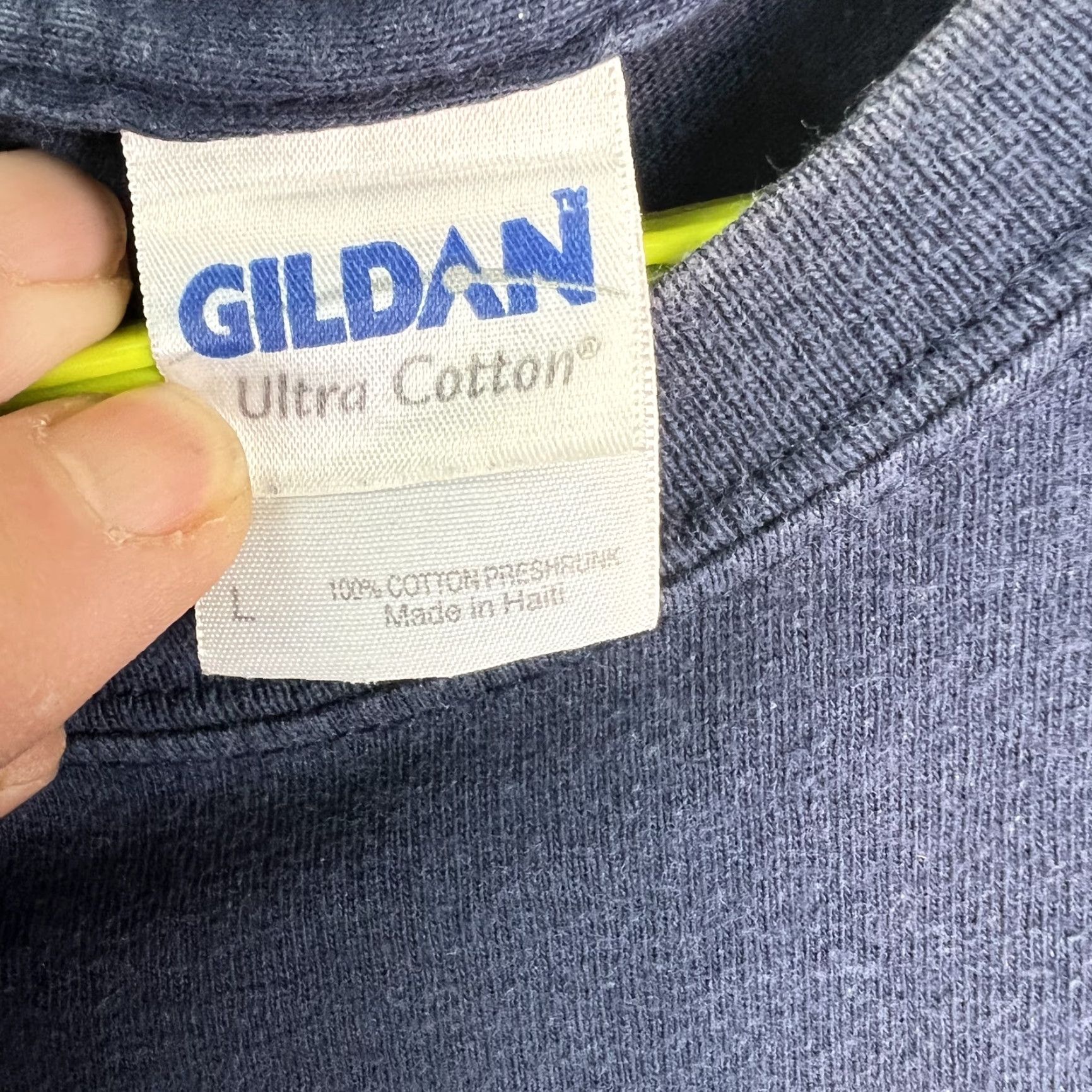 Gildan Gildan T-Shirt Blue Mens Short Sleeve 100% Cotton Crew Neck Size L Graphic Print Classic Islander Registry. Com Vintage: No Size US L / EU 52-54 / 3 - 5 Thumbnail