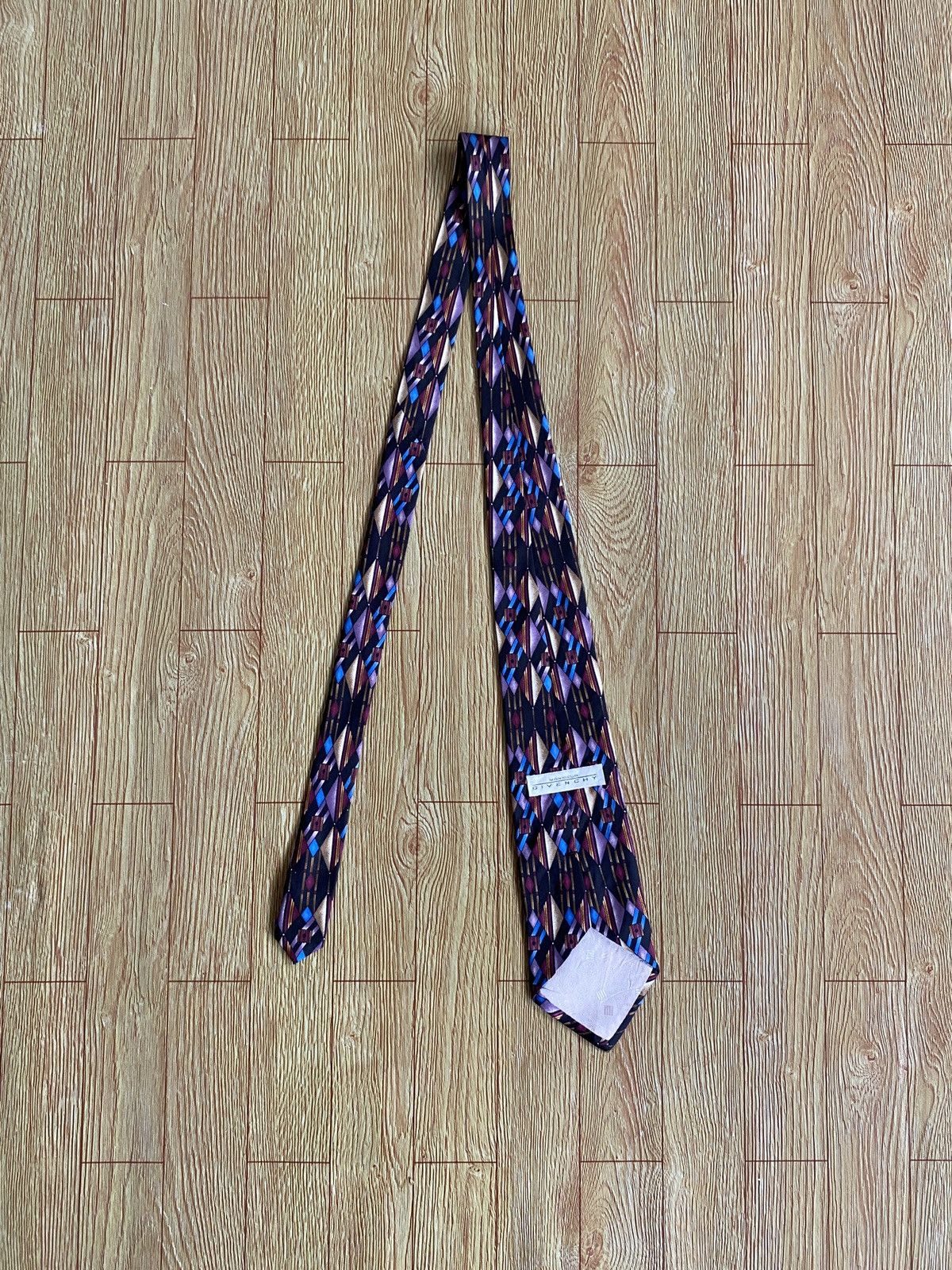 Givenchy Very Rare Vintage Brand Givenchy 100% Silk Necktie 1990s Size ONE SIZE - 2 Thumbnail