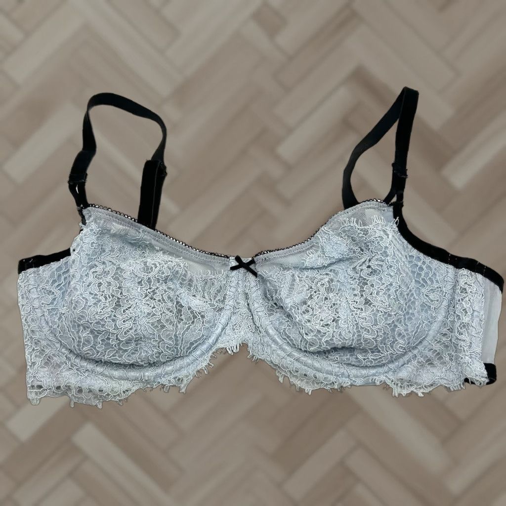 Victoria's Secret Victoria's Secret Dream Angels Bra 36D Push Up Underwired Lace Blue Women's Hallmark: Angel, Floral, Bow, Sequin Size ONE SIZE - 1 Thumbnail