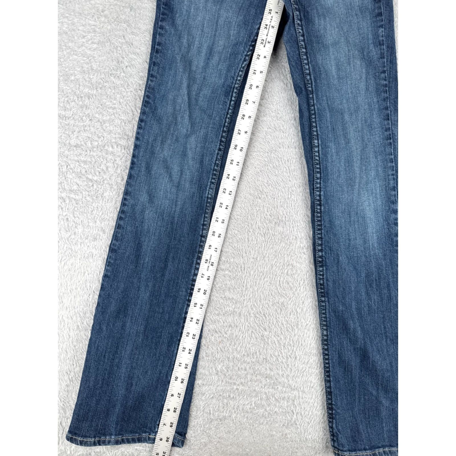 Vintage No Boundaries Juniors Bootcut Denim Jeans 3 Blue Medium Wash Stretch Cotton 26x31 Womens Size 26" / US 2 / IT 38 - 7 Thumbnail