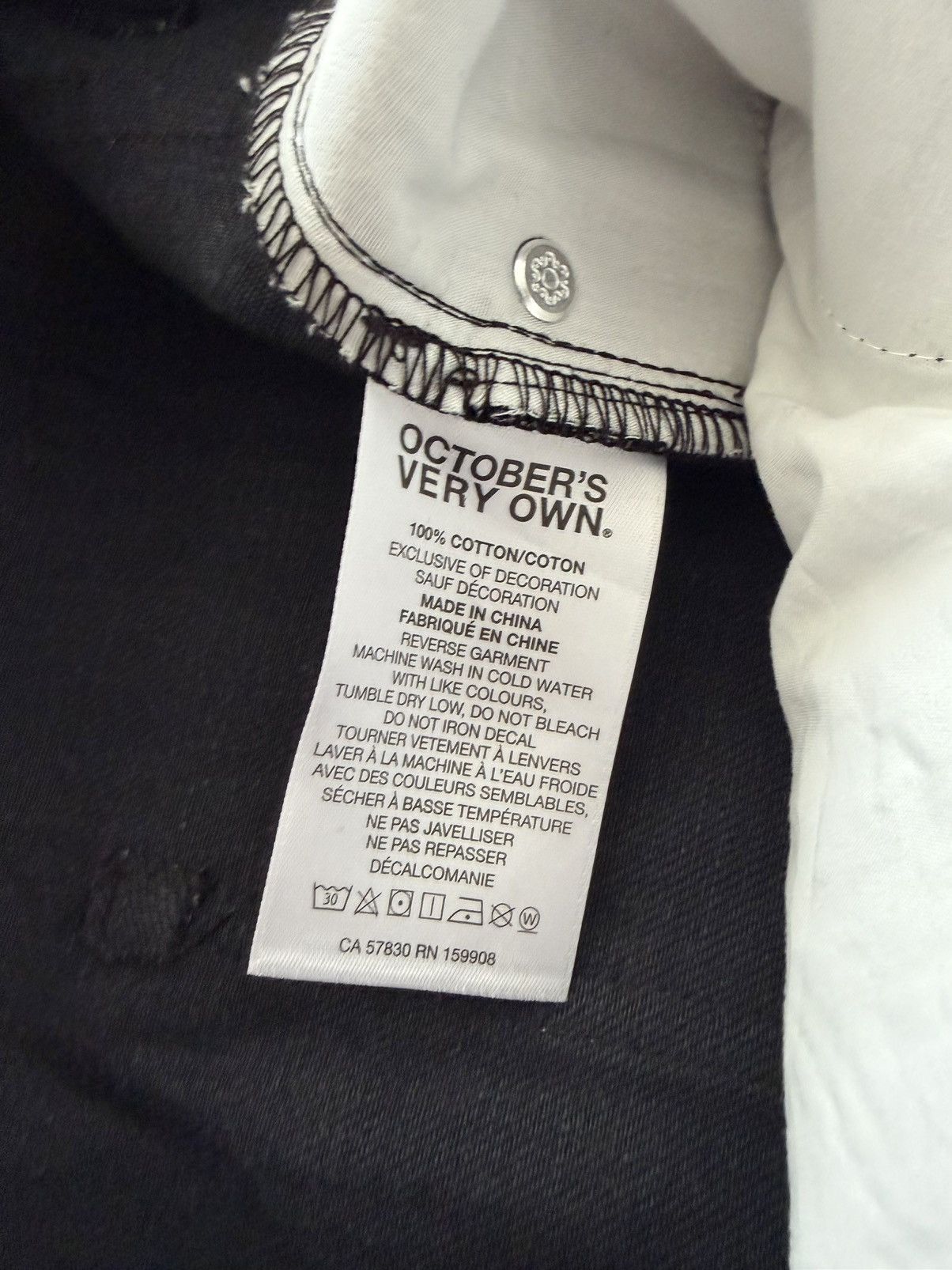 October's Very Own Octobers Very Own Black Wash Baggy Denim Jeans Size US 34 / EU 50 - 5 Thumbnail
