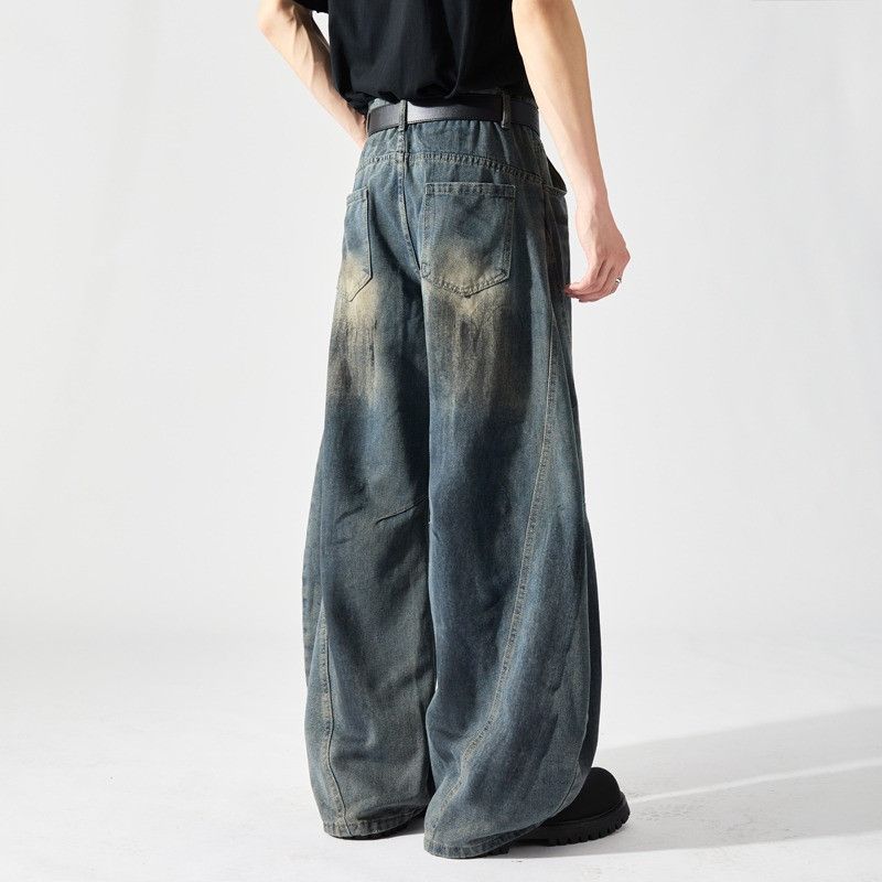 Japanese Brand × Vintage Vintage washed loose wide leg jeans for men Size US 32 / EU 48 - 3 Thumbnail