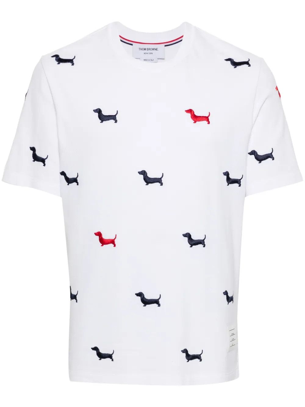 Thom Browne o1h1sh10525 Classic Pique Hector Short Sleeve Tee in White Size US L / EU 52-54 / 3 - 1 Thumbnail