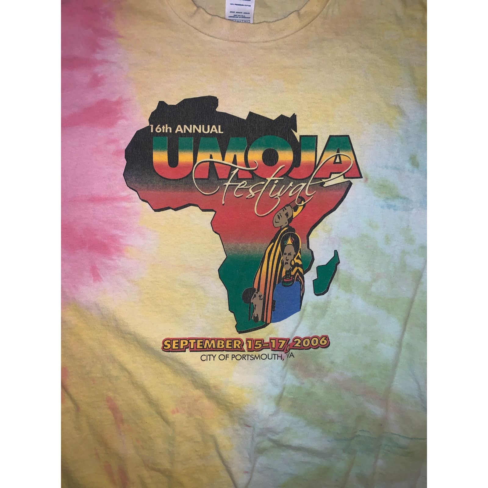 Other × Vintage 2006 Umoja Festival Tie Dye Tee XL Delta Pro Weight Africa Size US XL / EU 56 / 4 - 1 Thumbnail