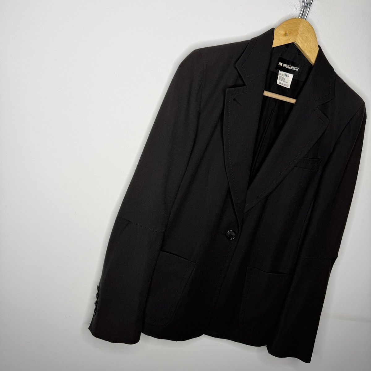 Ann Demeulemeester Ann Demeulemeester Women Blazer Black Wool Size S / US 4 / IT 40 - 3 Thumbnail