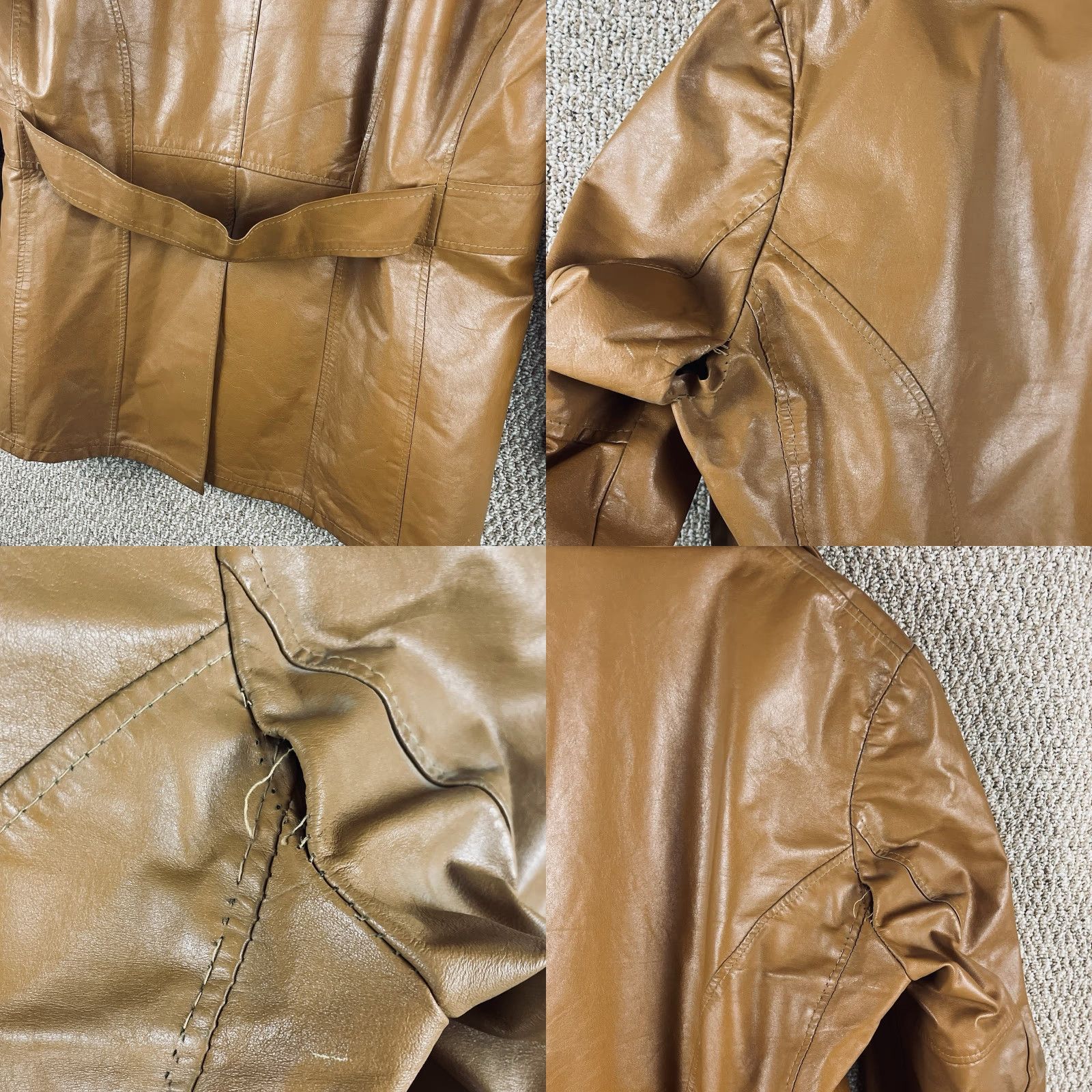 Schott Vtg Schott Bros. Leather Jacket 42 Car Coat Brown Button Removable Fur Lining Size US XS / EU 42 / 0 - 9 Thumbnail