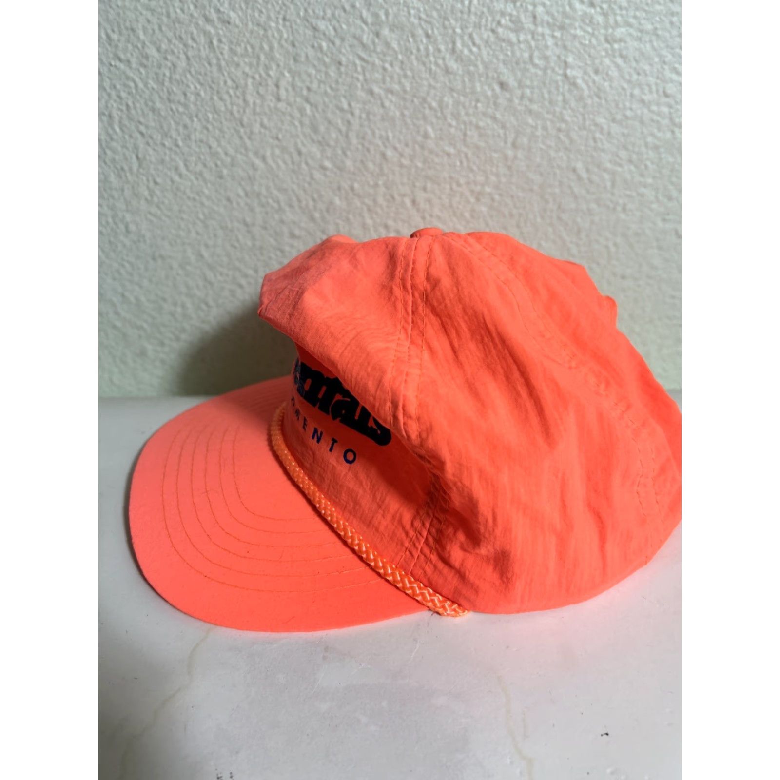 Vintage VINTAGE Headmost SnapBack Hat Neon Orange Adjustable Men One Size Orange Snapback Hat Size ONE SIZE - 7 Thumbnail