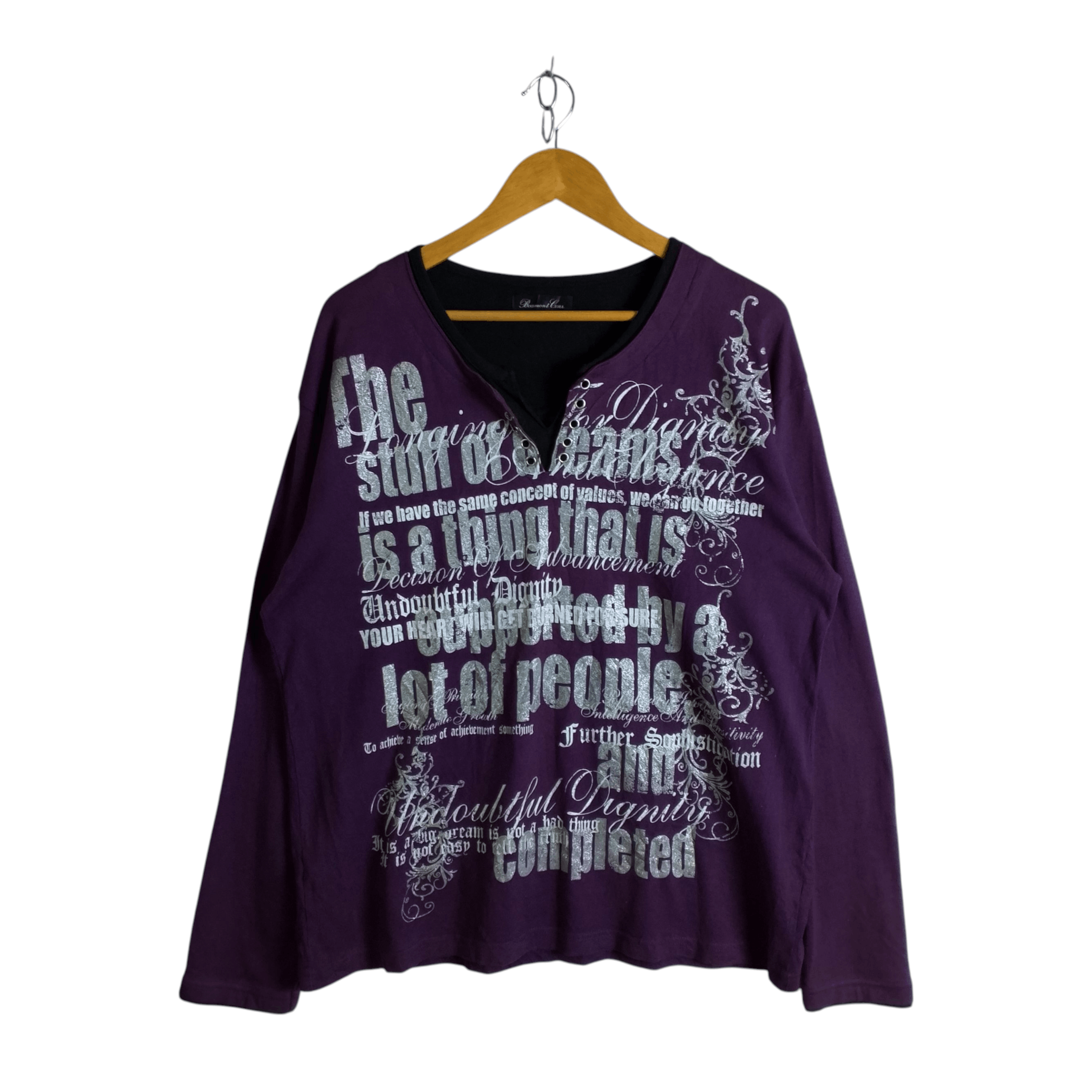 If Six Was Nine LGB Circus Lion Graphic Long Sleeve T-Shirt Purple