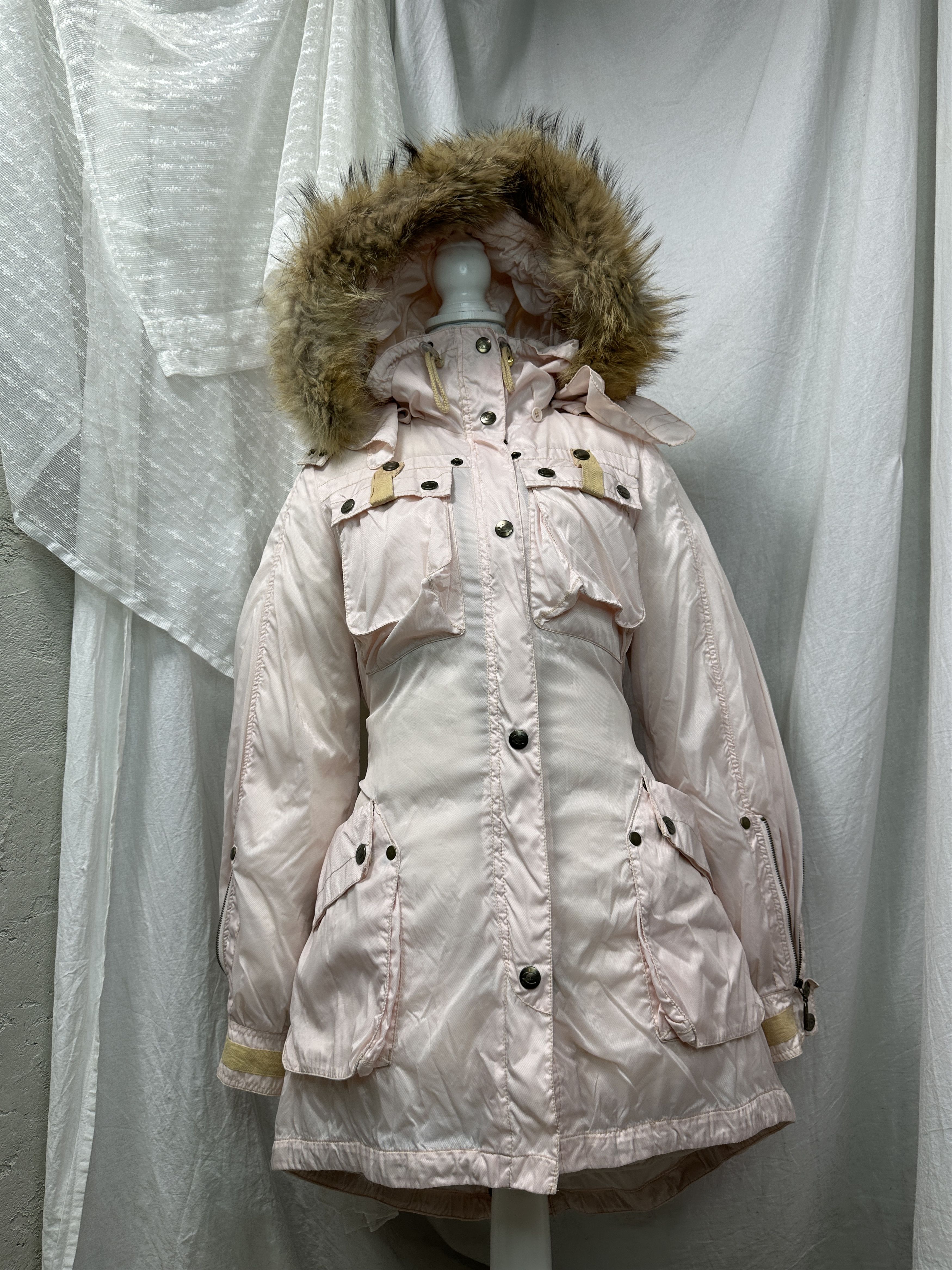 Just Cavalli Vintage Modifiable Baby Pink Just Cavalli Down Parka Y2K Size M / US 6-8 / IT 42-44 - 1 Thumbnail