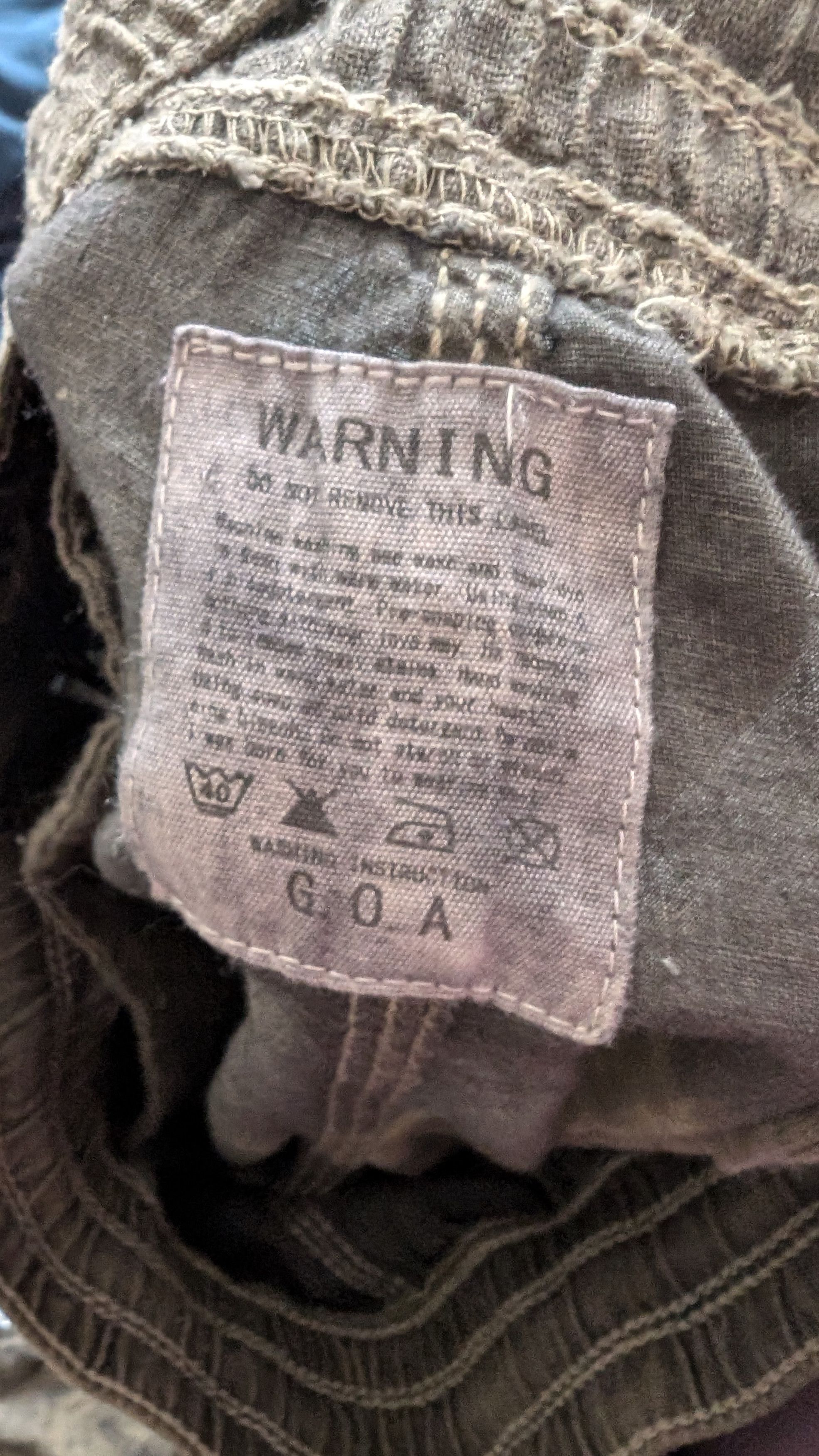 GOA GOA Military Cargo Pants - Rare Wash Effect Size US 29 - 9 Thumbnail