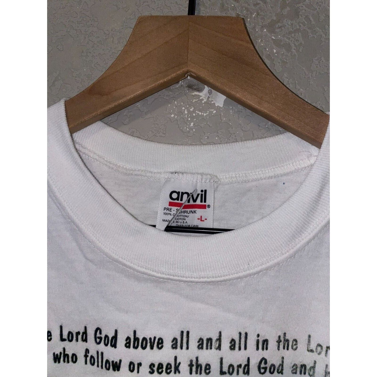 Anvil Vintage Religous Shirt Sleeveless Tank Lord God 90s L Size US L / EU 52-54 / 3 - 7 Thumbnail