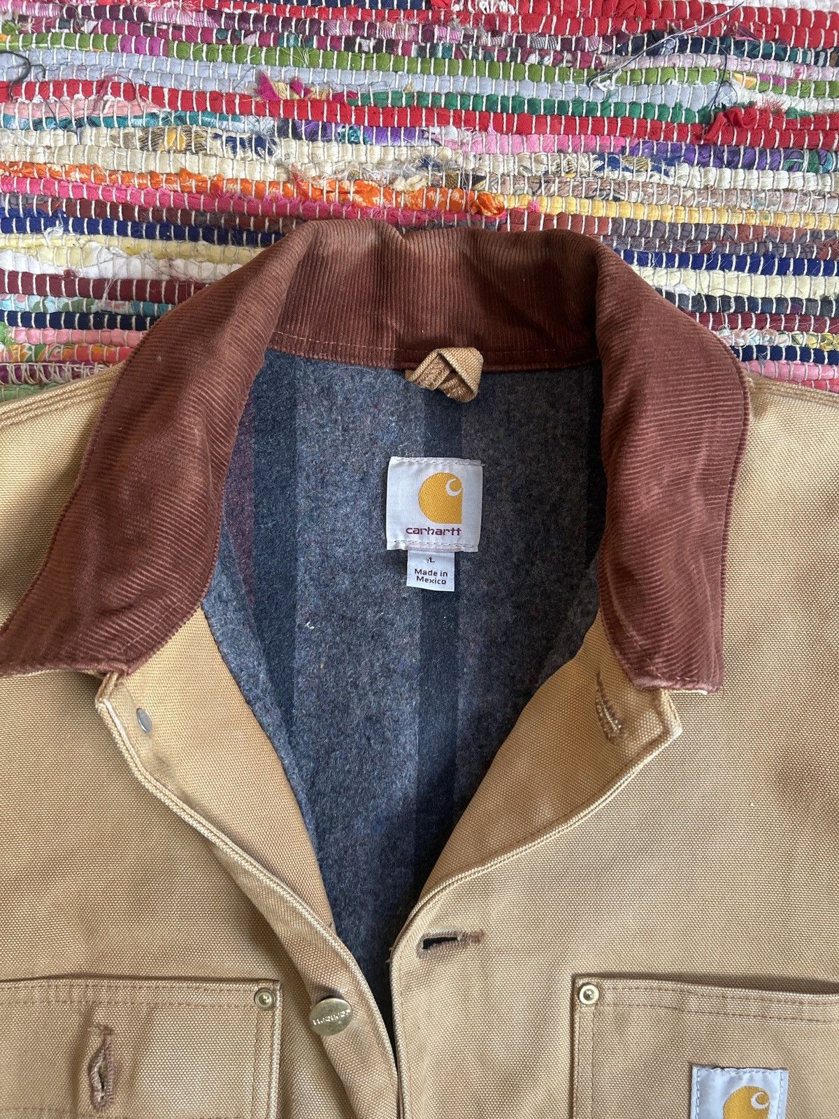 Carhartt Vintage 90s Carhartt Chore Jacket Size Large Blacket Lined Size US L / EU 52-54 / 3 - 2 Thumbnail