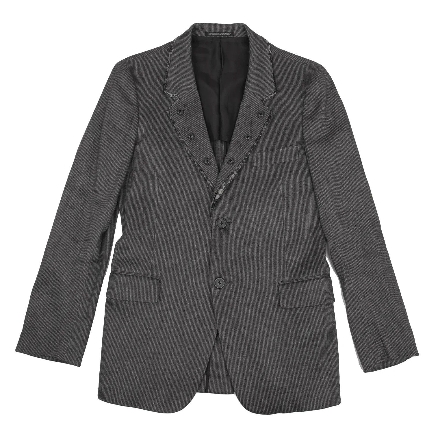 Yohji Yamamoto Gray Linen Blend Jacket