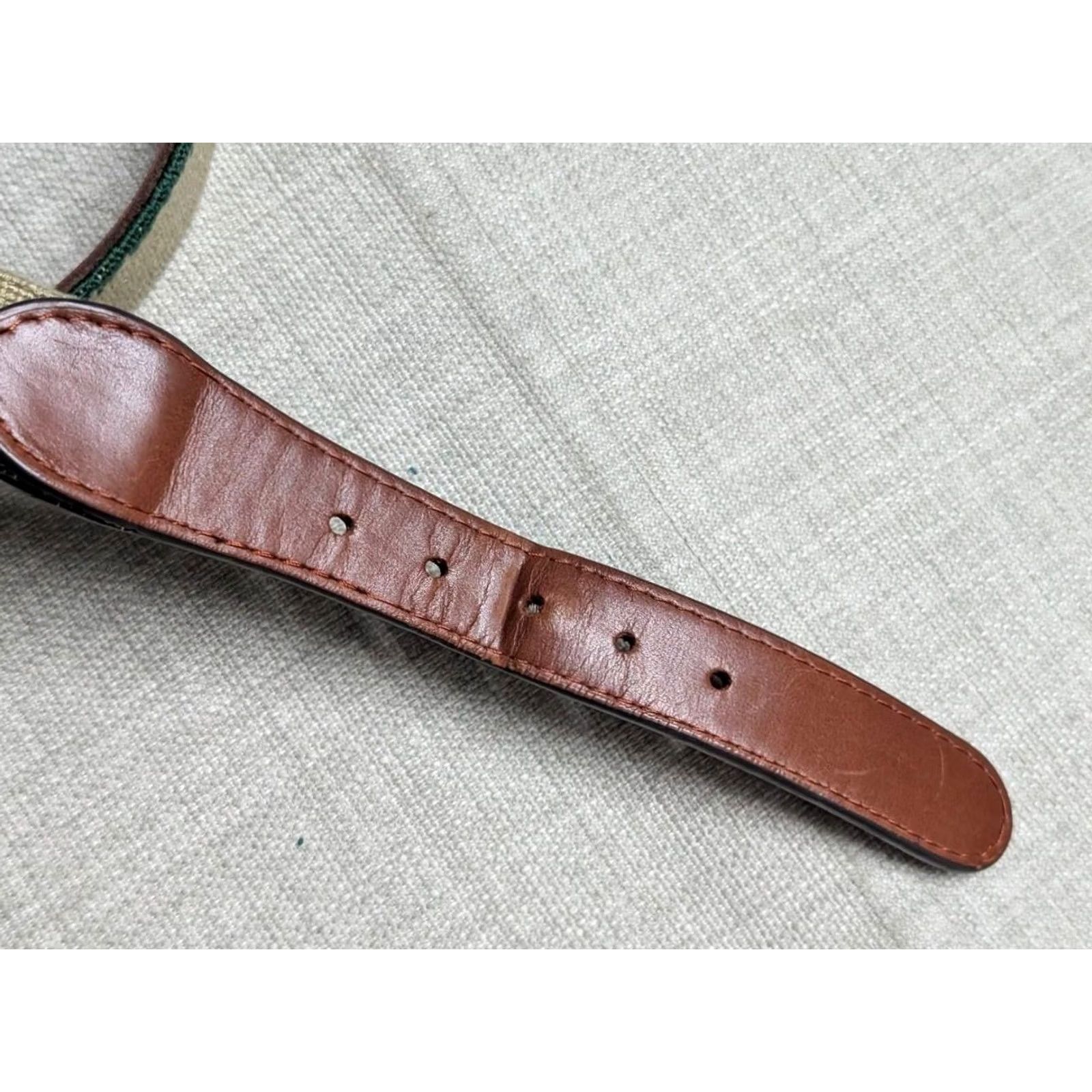 Smathers & Branson VINTAGE Smathers & Branson needlepoint belt 38 brown leather DOG fox hunting GOLF preppy Size 38 - 5 Thumbnail
