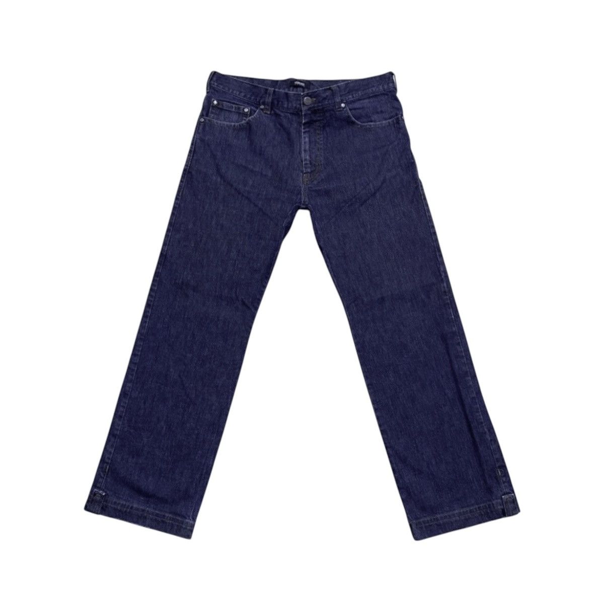Versace Vintage Gianni Versace Sport Straight Cotton Navy Jean Denim Size US 34 / EU 50 - 1 Thumbnail
